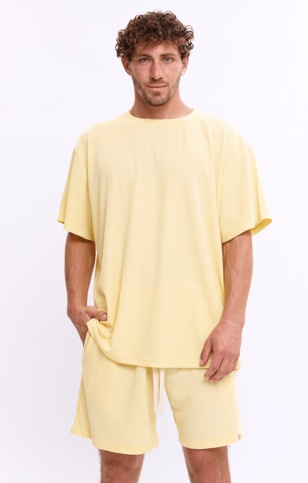 Yellow - Waffle T-Shirt - GONSURFING