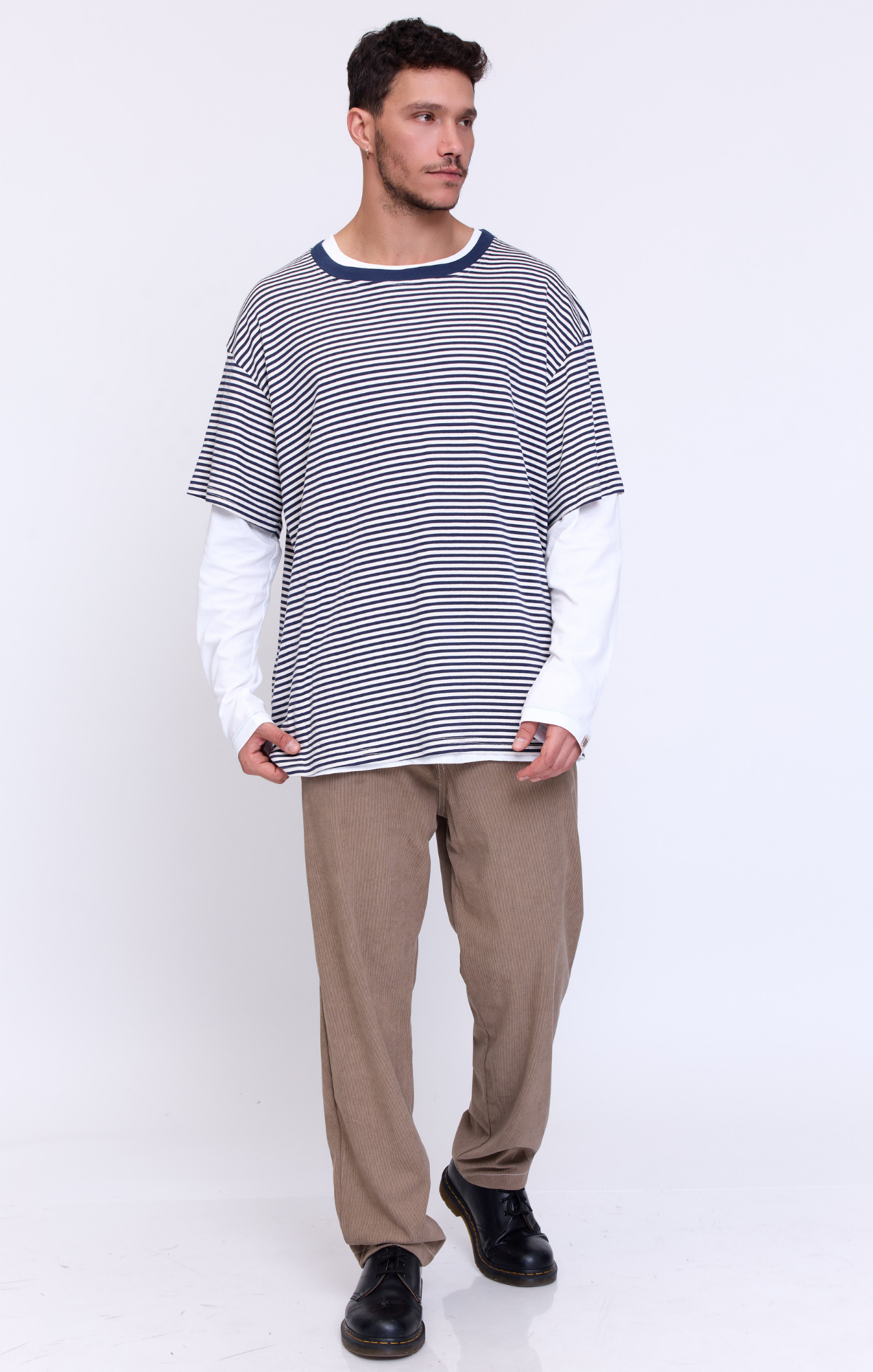 Baggy Khaki - corduroy long pants