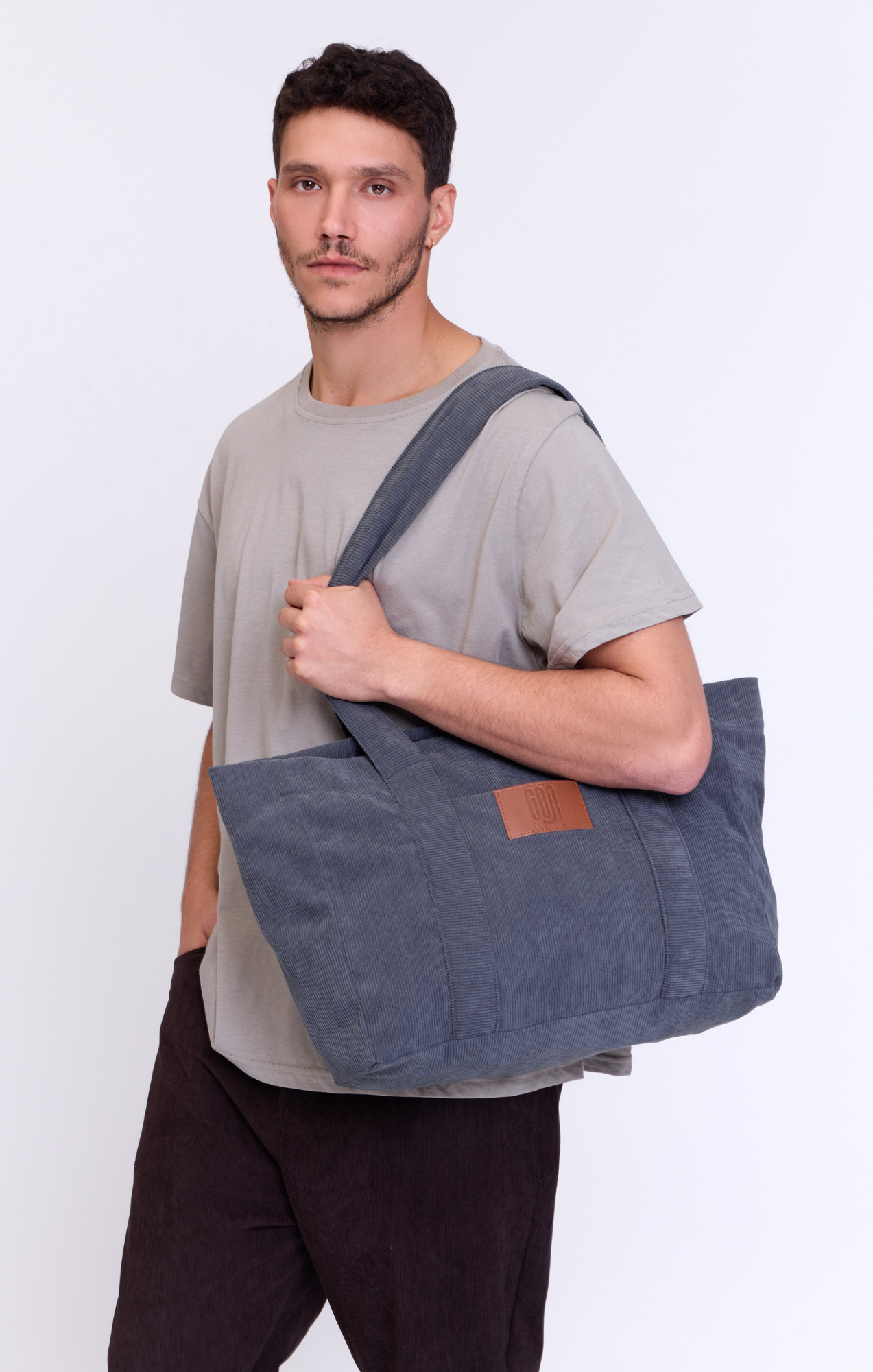 Dark gray - Corduroy Bag