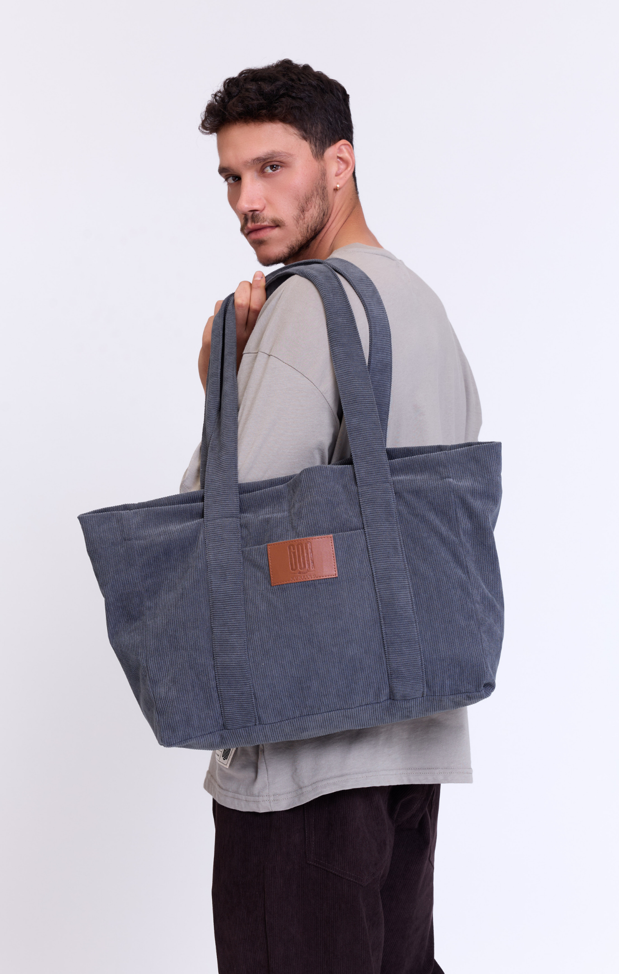 Dark gray - Corduroy Bag