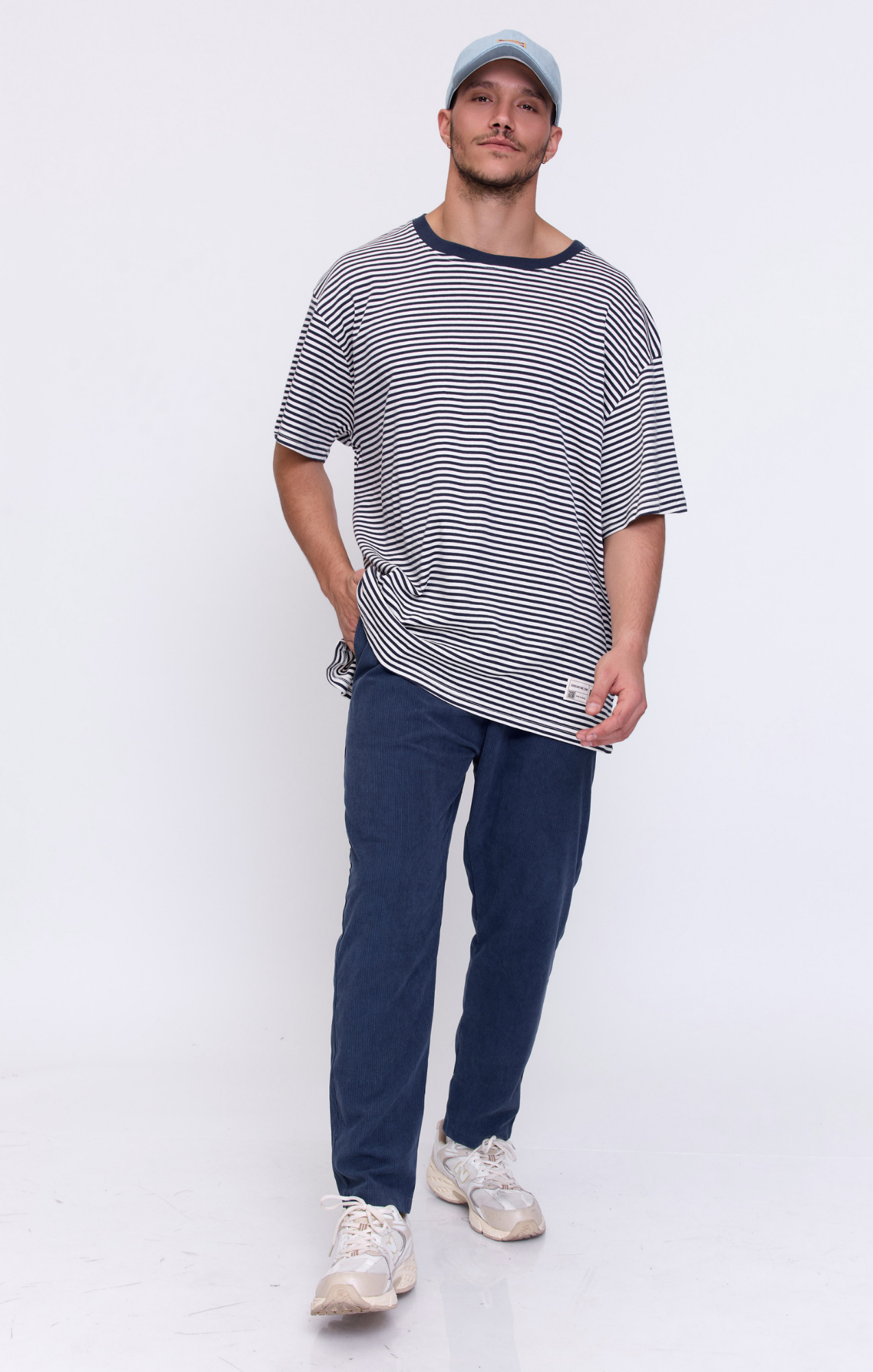 Blue - Corduroy Long Pants