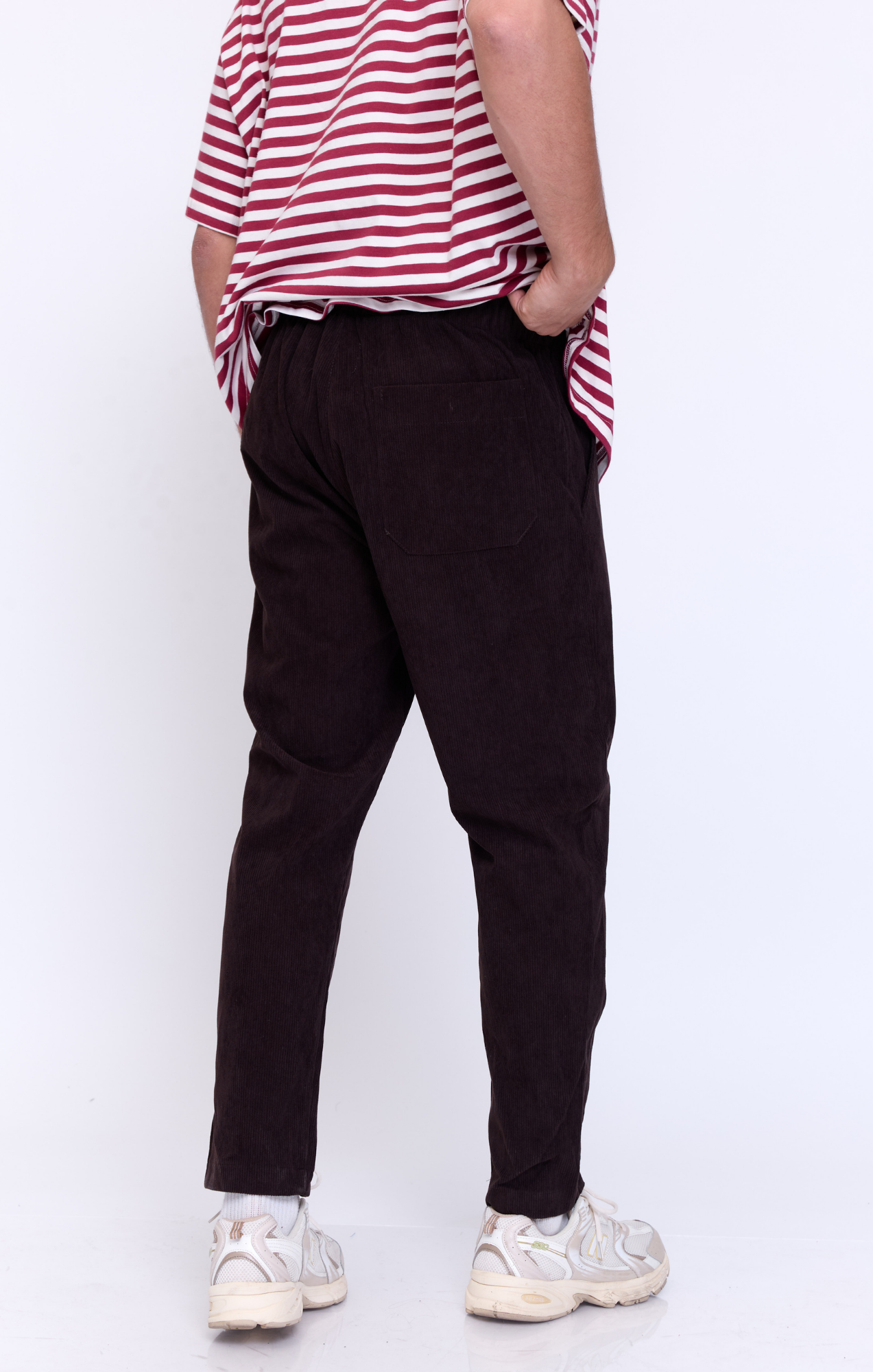 Dark Brown - Corduroy Long Pants