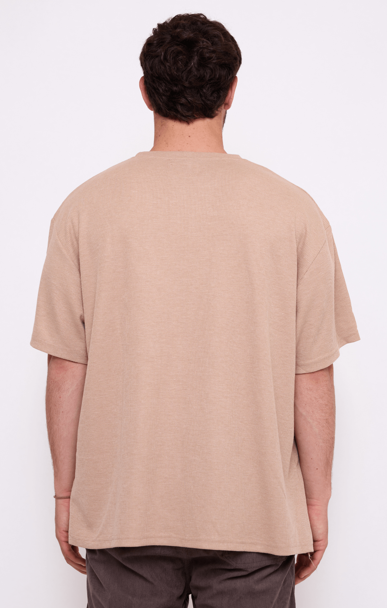 Beige - Waffle T-Shirt - GONSURFING