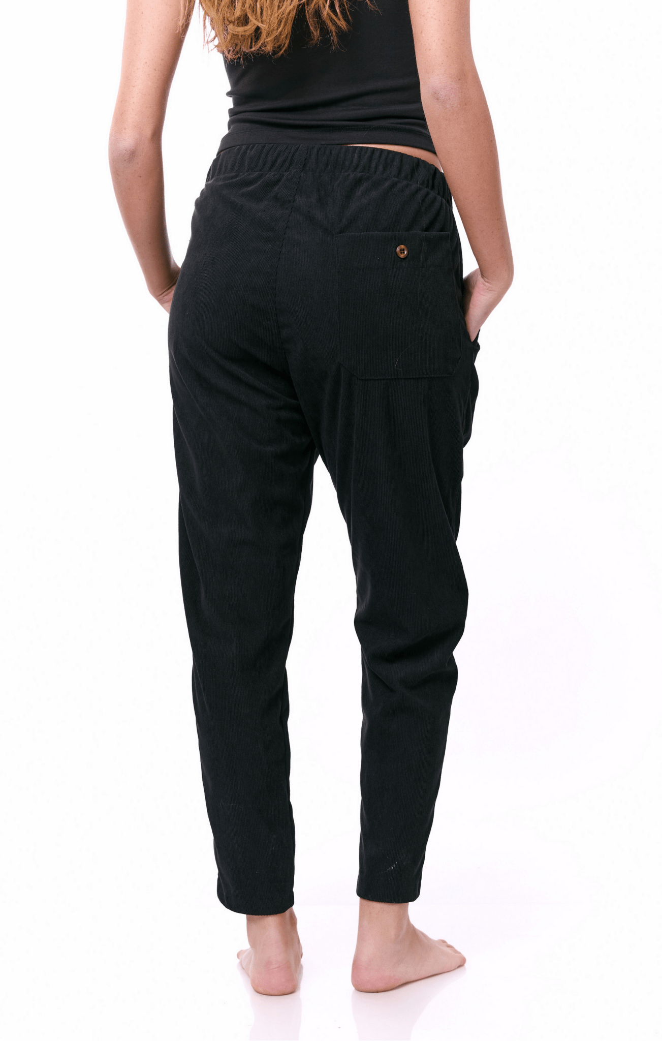 Black - Corduroy Long Pants - GONSURFING