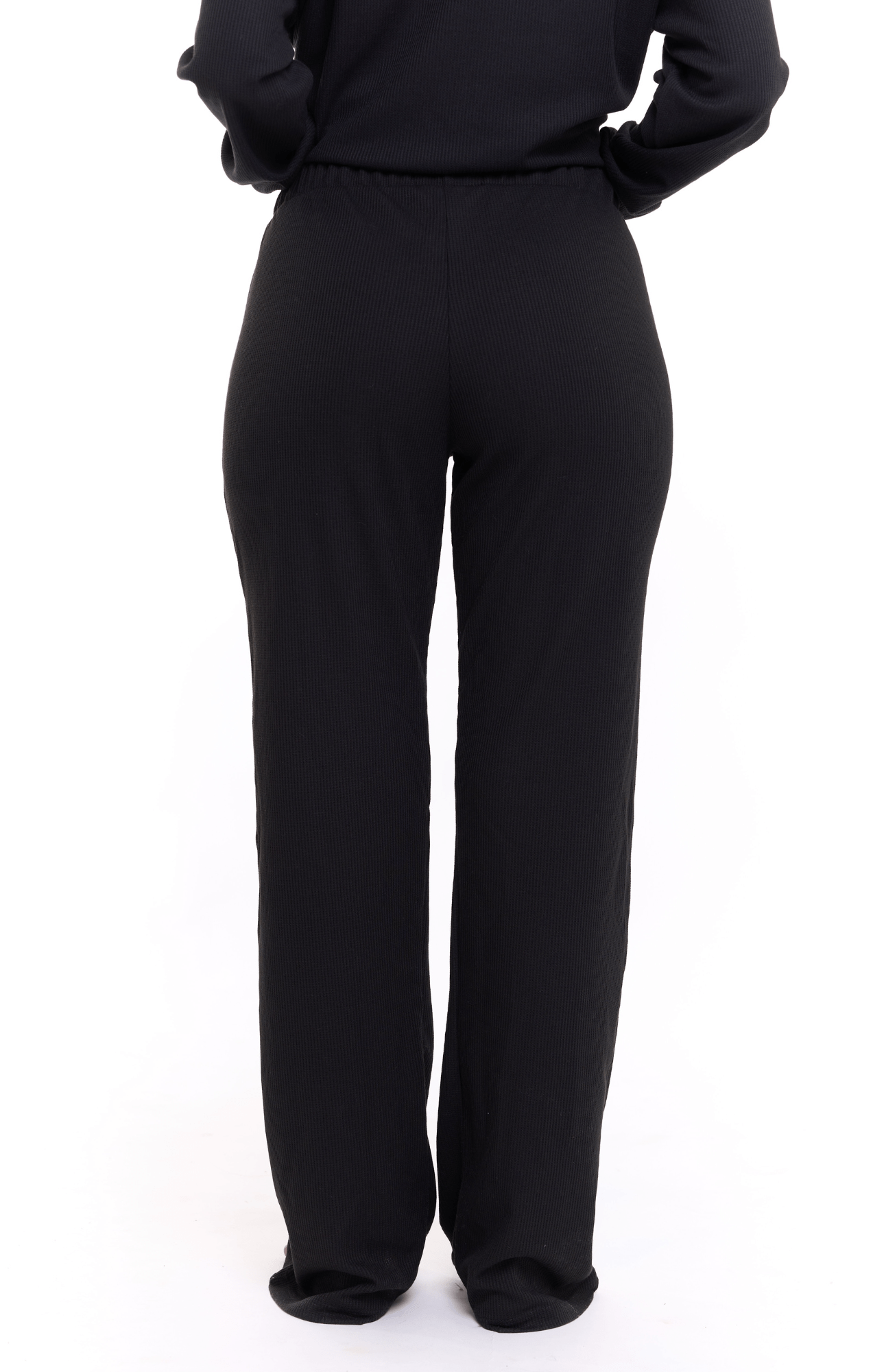 Black - Waffle long pants - GONSURFING