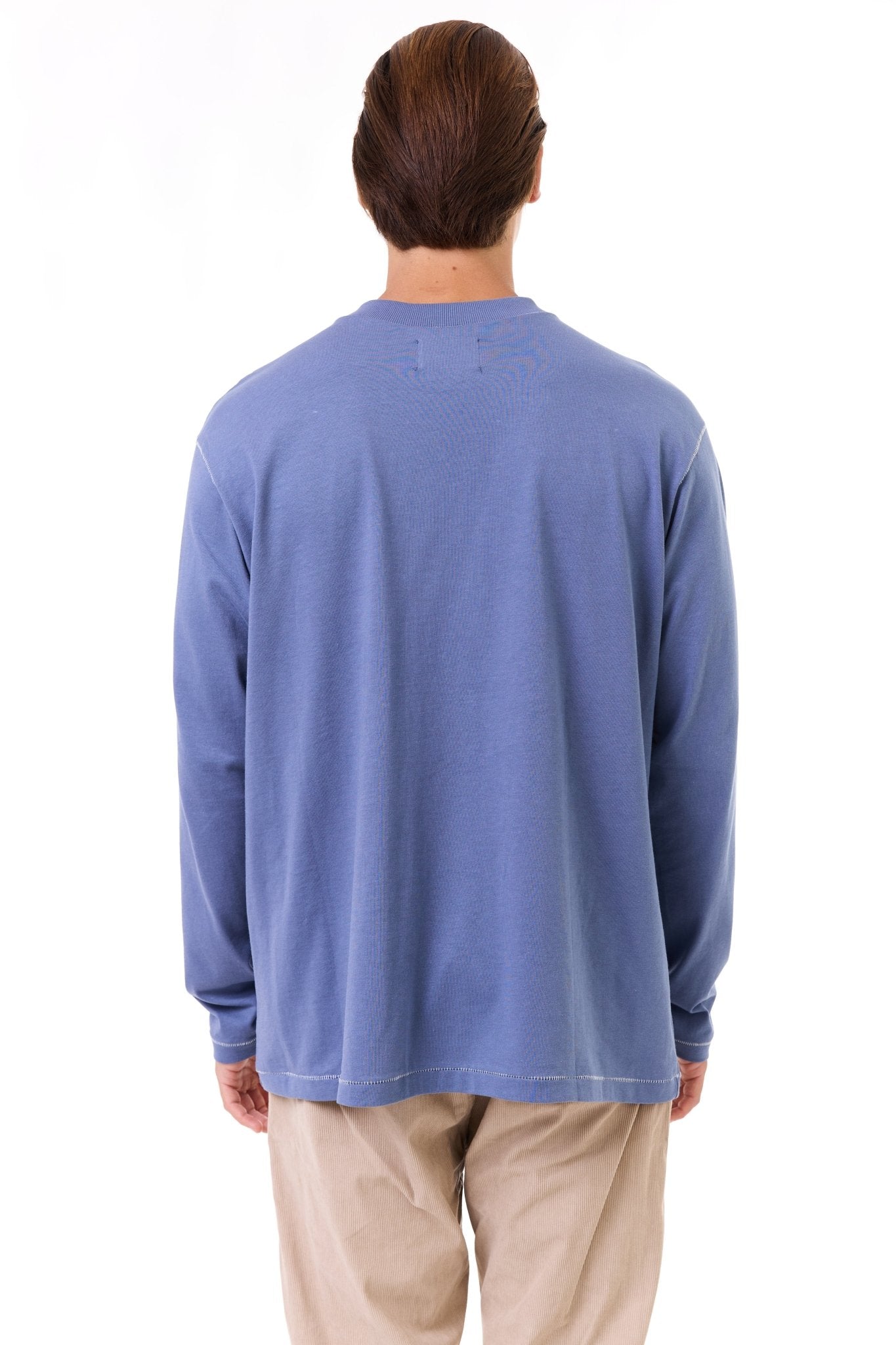 Blue - stitches long sleeves - GONSURFING