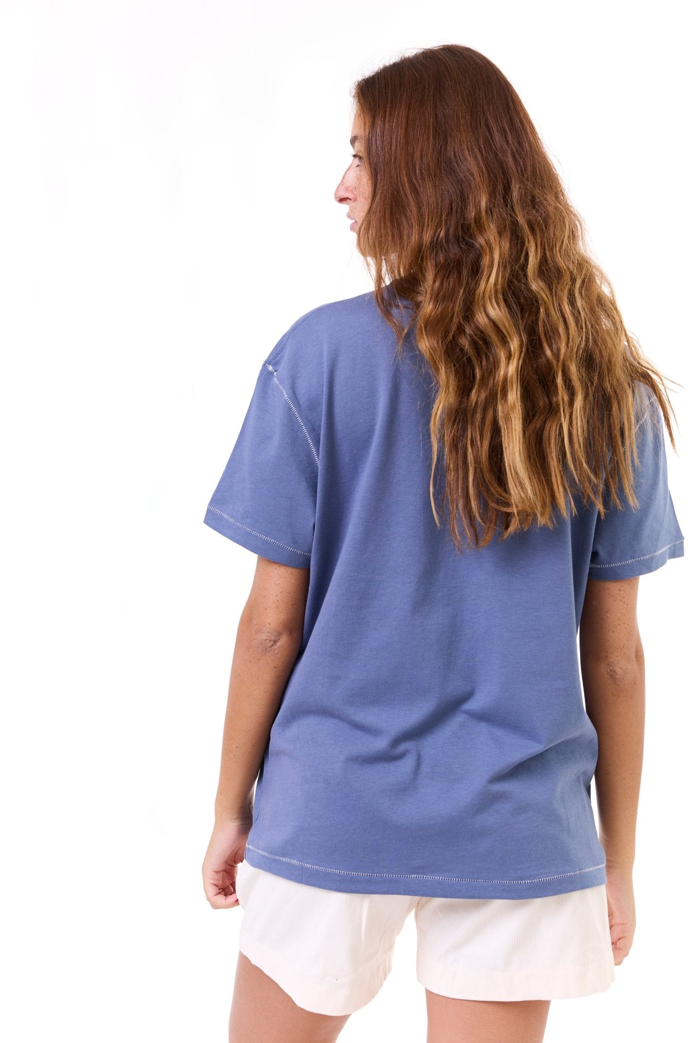 Blue - stitches t-shirt - GONSURFING