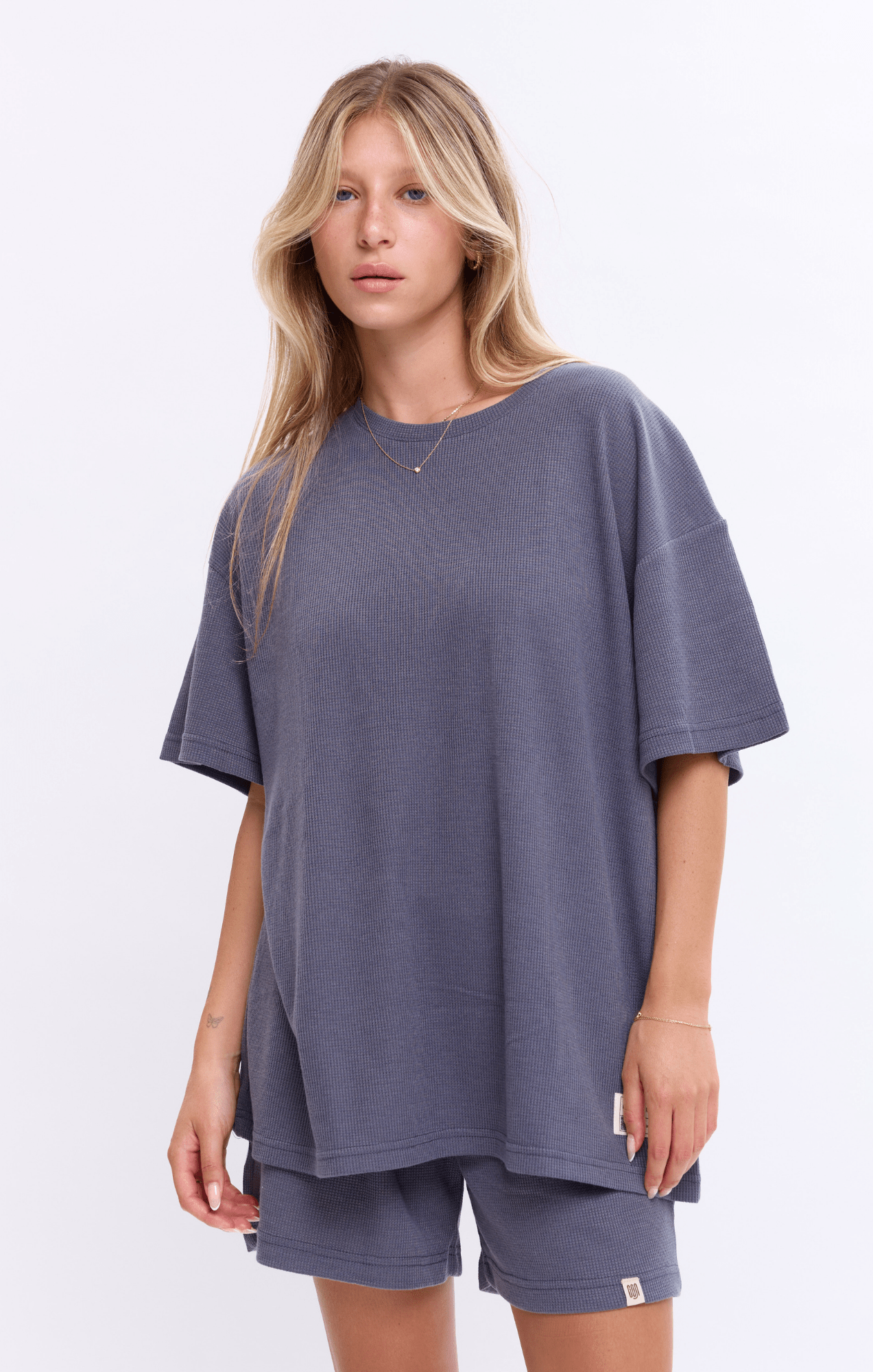 Blue - Waffle T-Shirt - GONSURFING