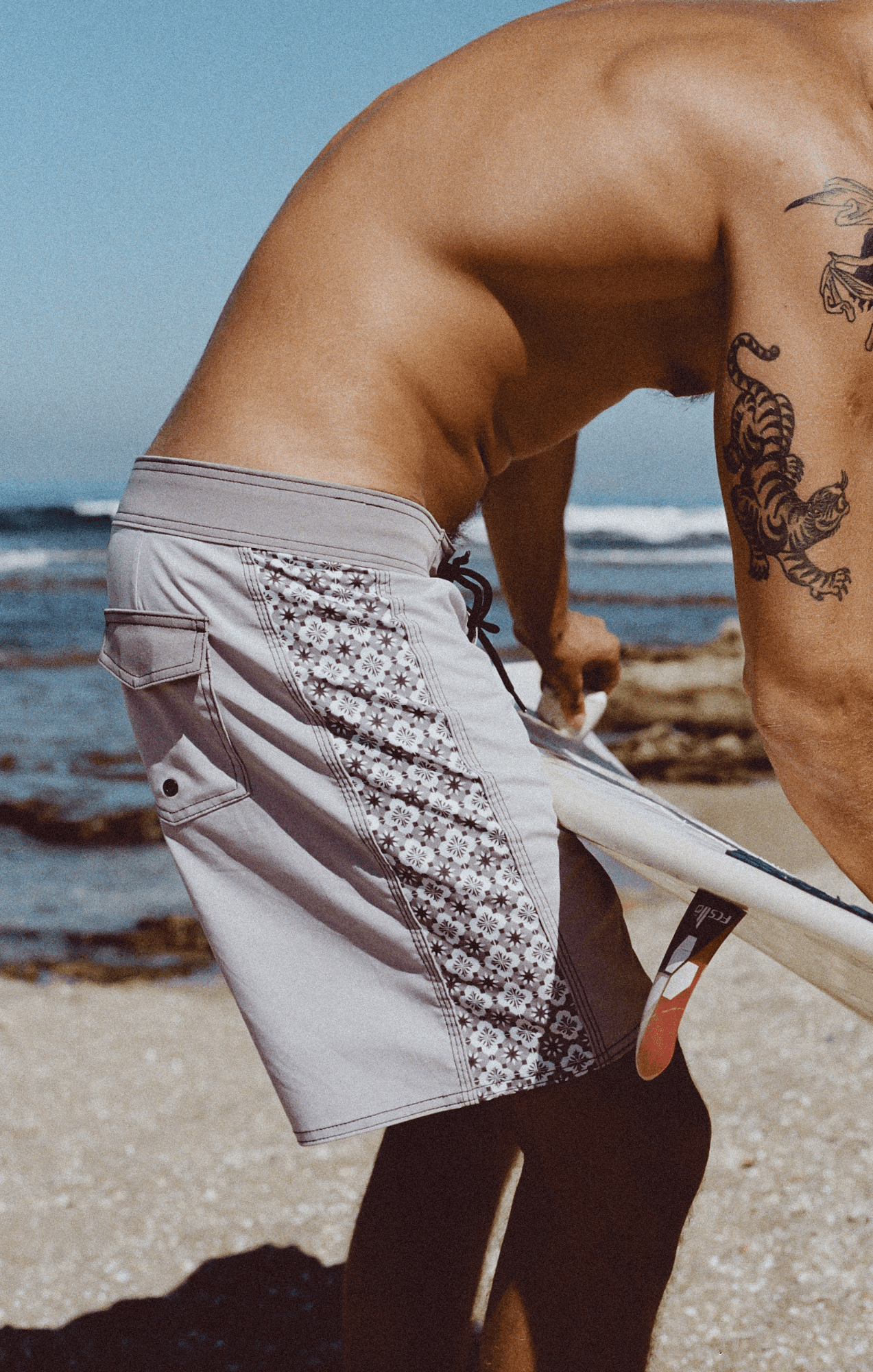 Boardshort - Gray Tiles - GONSURFING