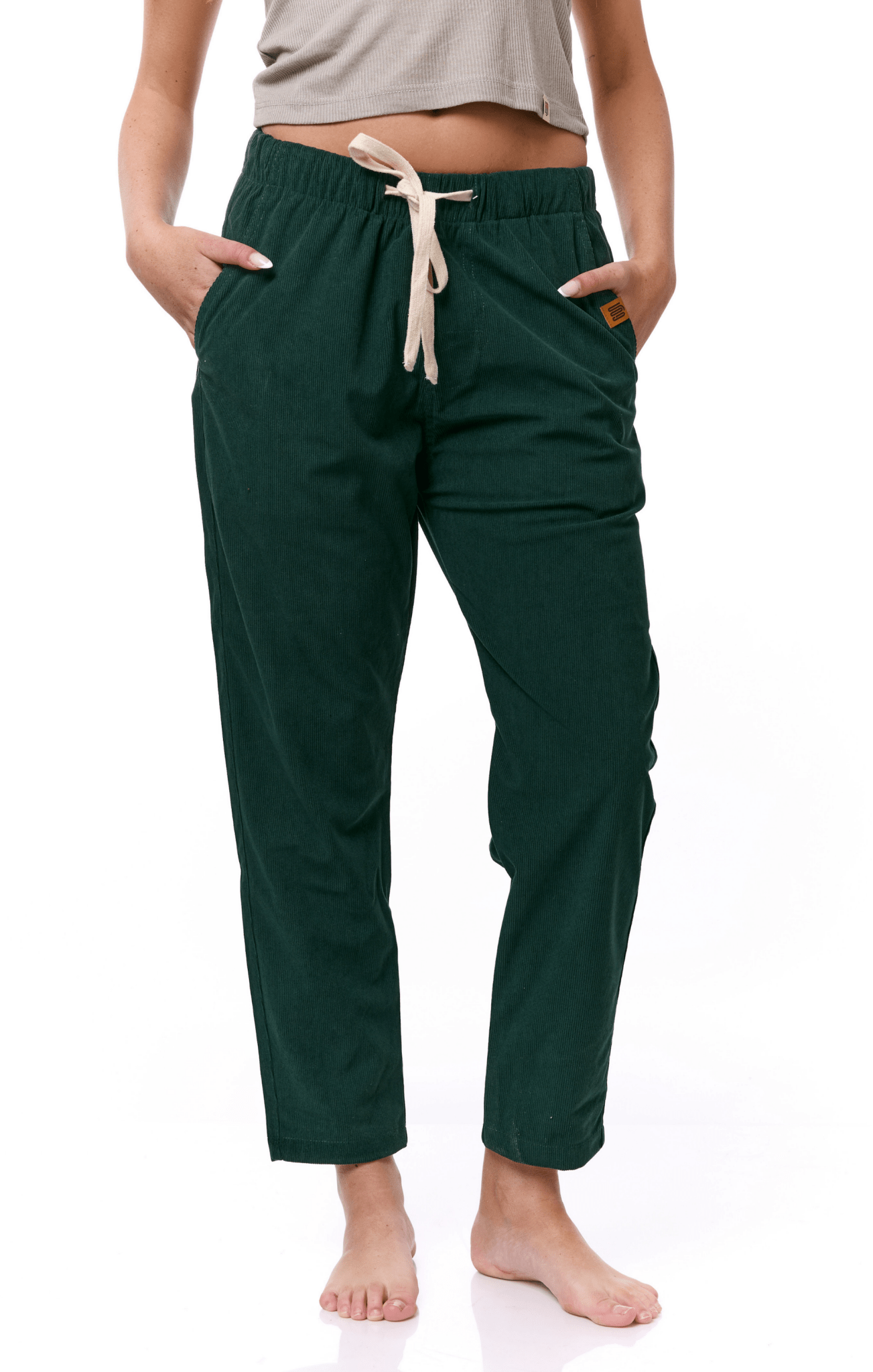 Bottle Green - Corduroy Long Pants - GONSURFING