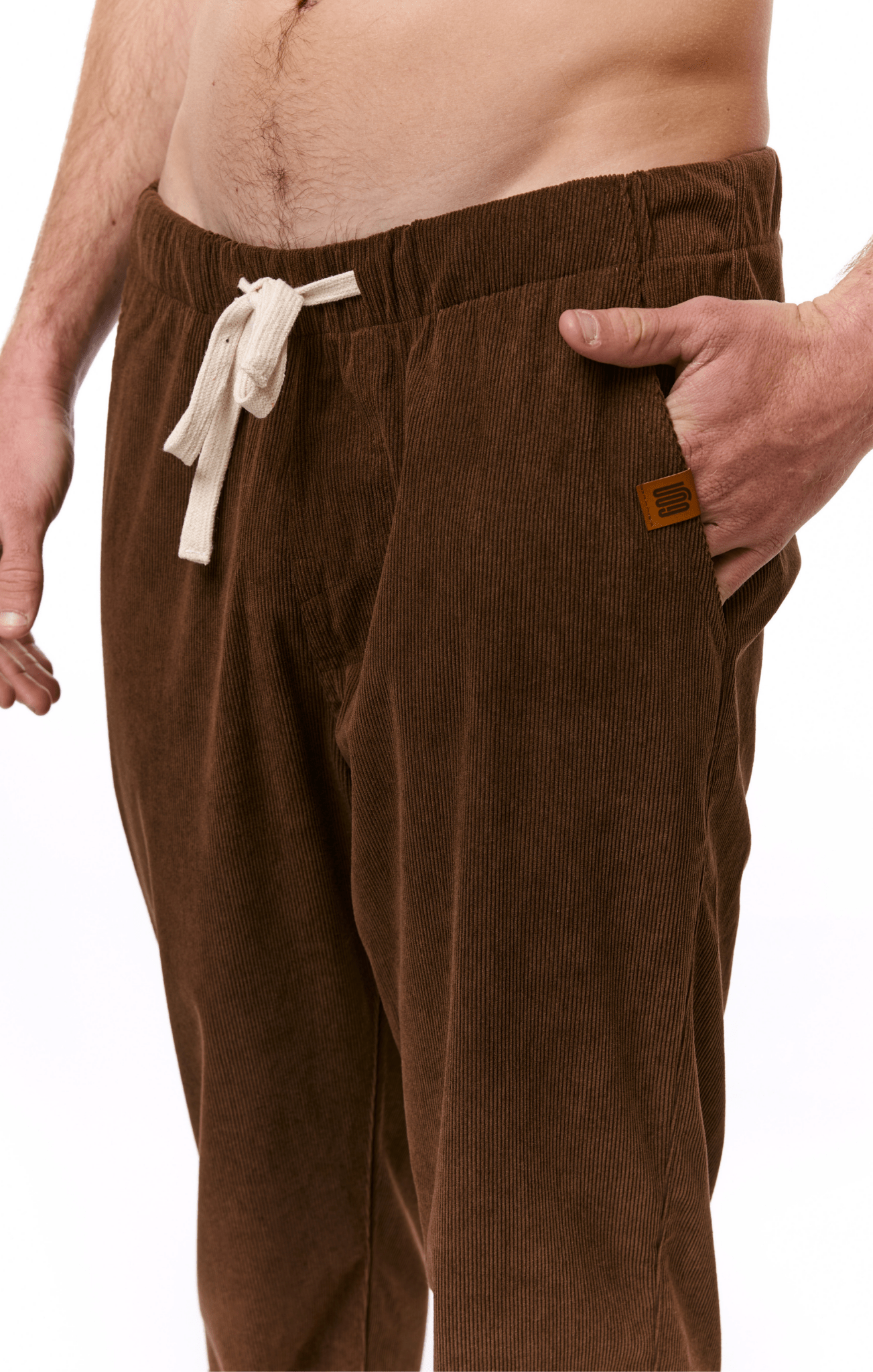 Brown - Corduroy Long Pants - GONSURFING