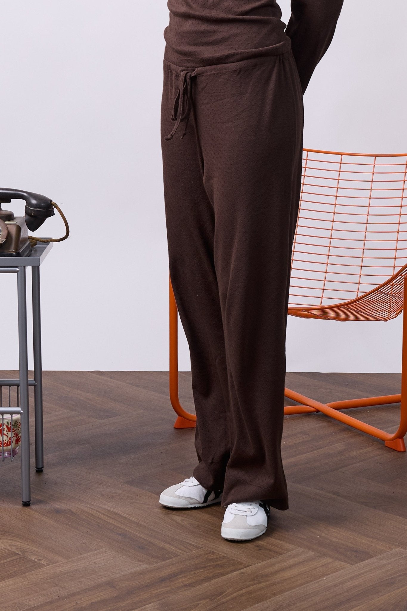 Brown pointeil - long pants - GON