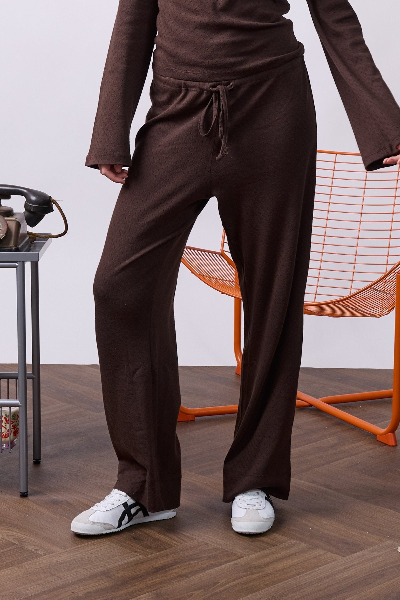 Brown pointeil - long pants - GON
