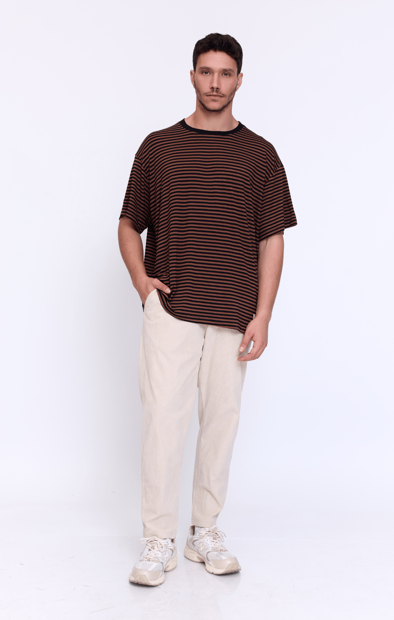 Brown Stripes - Oversize T-Shirt - GONSURFING