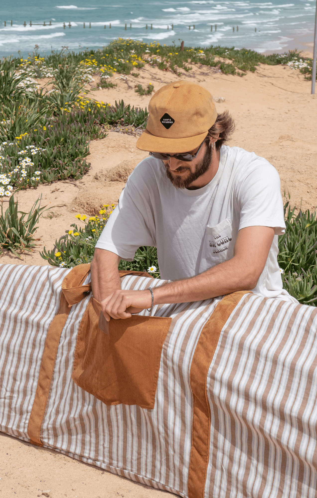 Brown Stripes - Surfboard Bag - GONSURFING