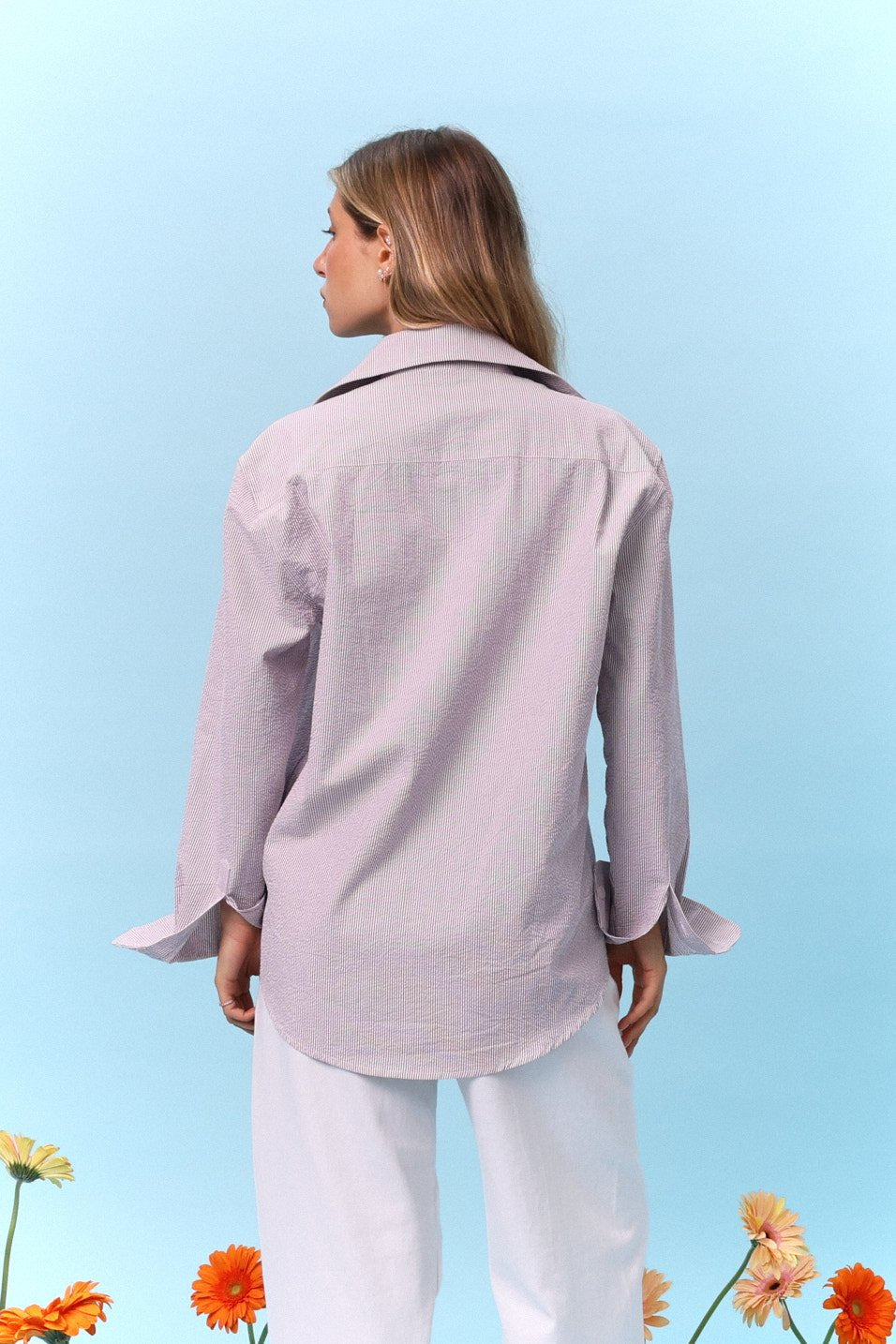 Button Down Shirt – Lilac Stripe - GON