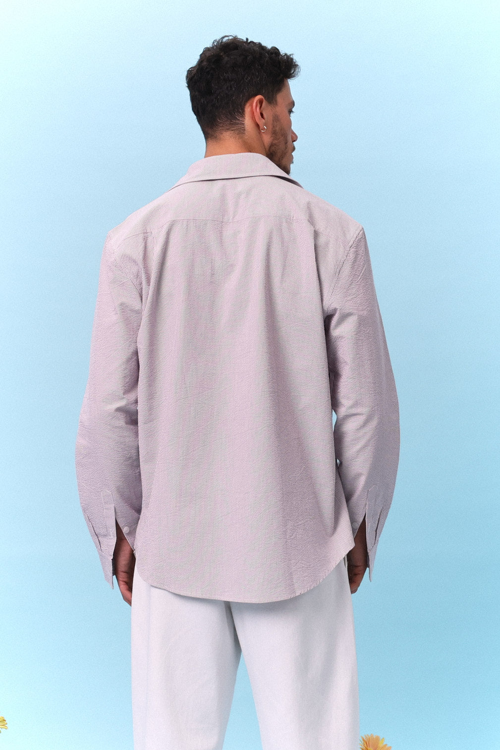 Button Down Shirt – Lilac Stripe - GON