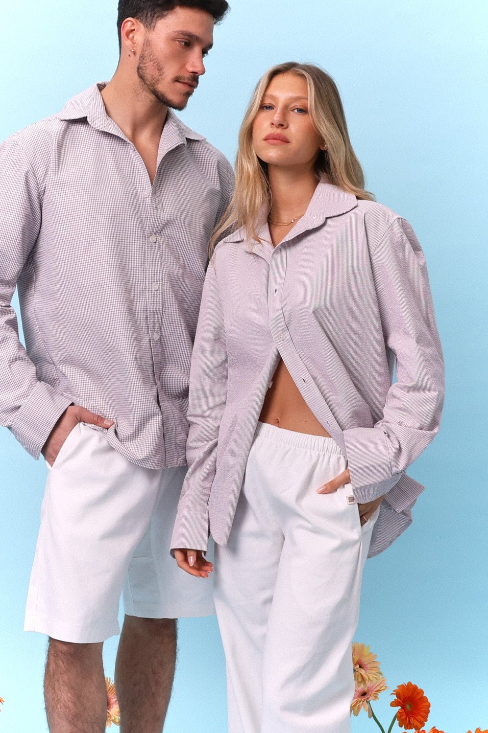 Button Down Shirt – Lilac Stripe - GON