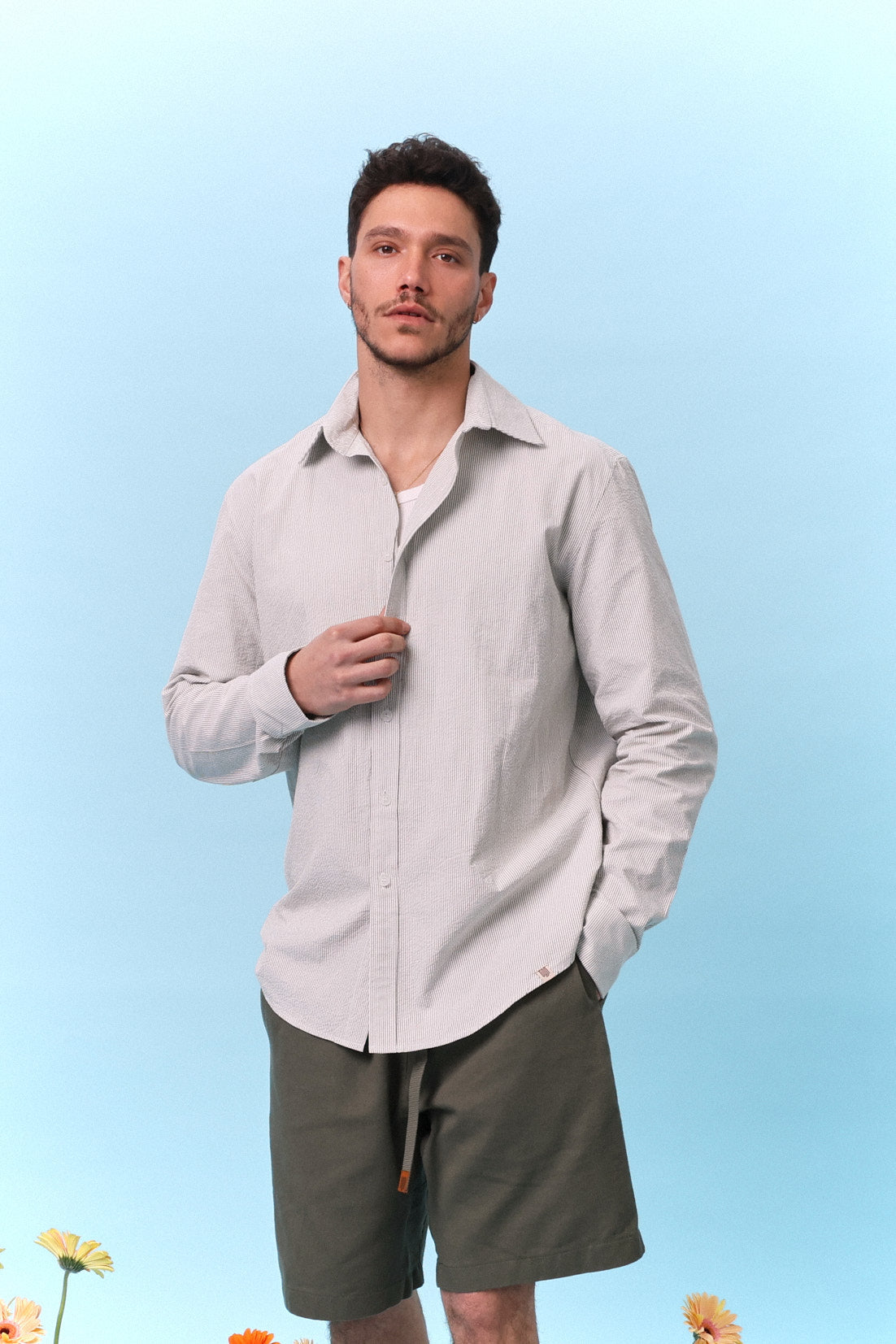 Button Down Shirt – Mint Stripe - GON