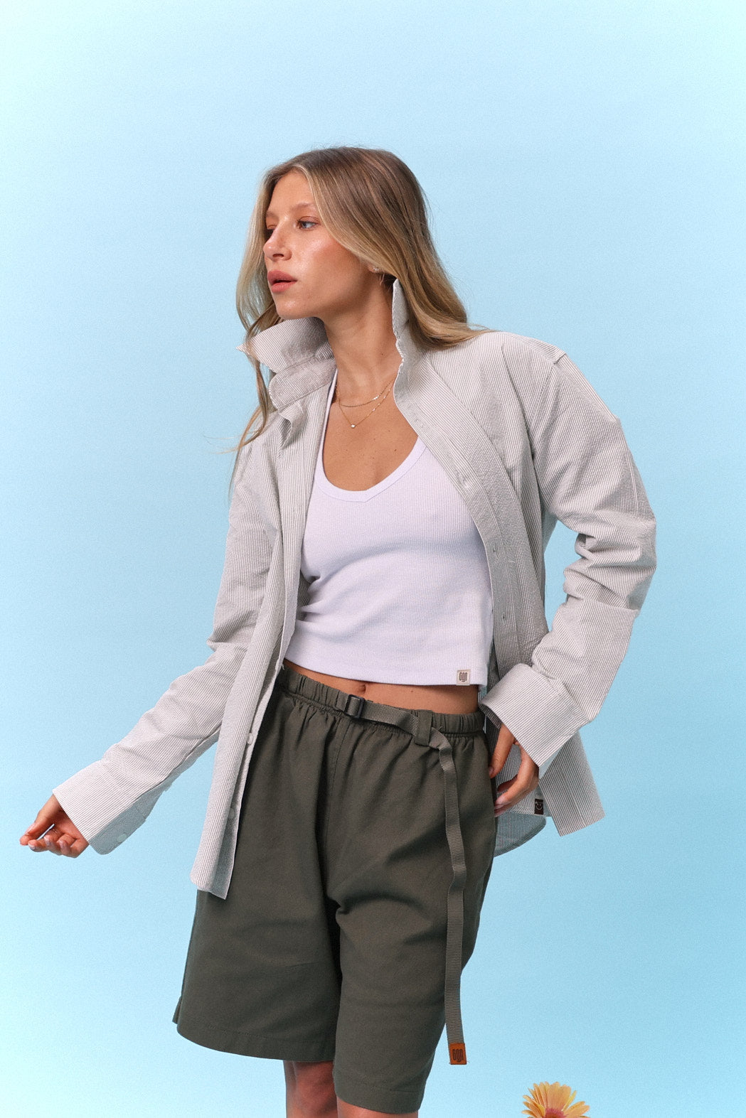 Button Down Shirt – Mint Stripe - GON