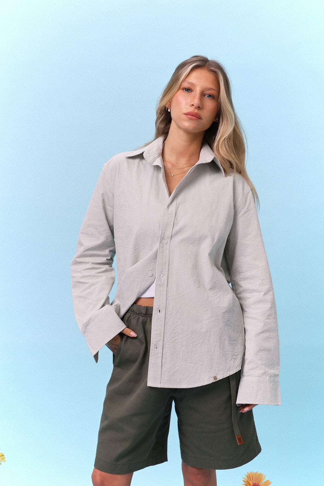 Button Down Shirt – Mint Stripe - GON
