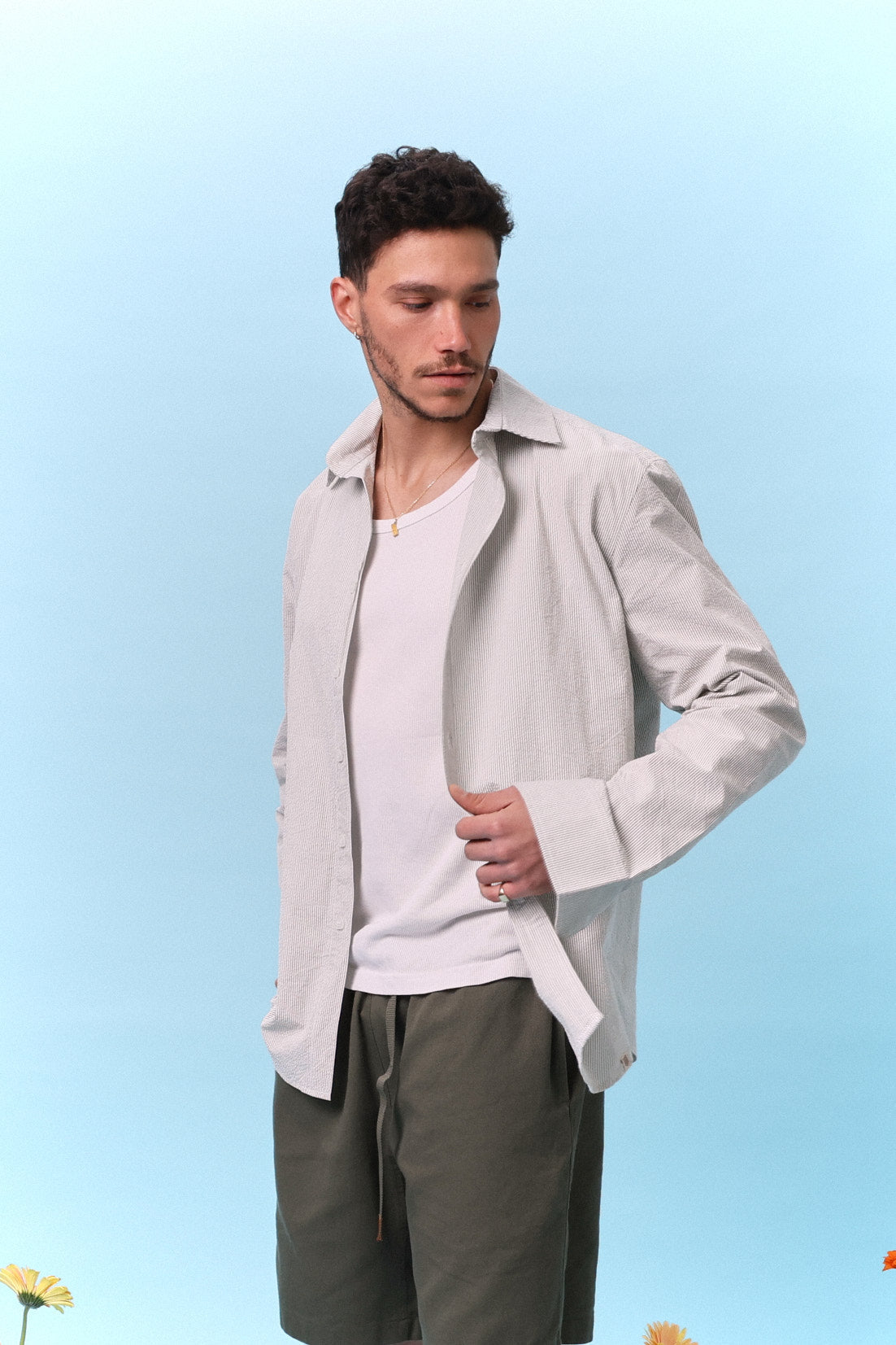 Button Down Shirt – Mint Stripe - GON