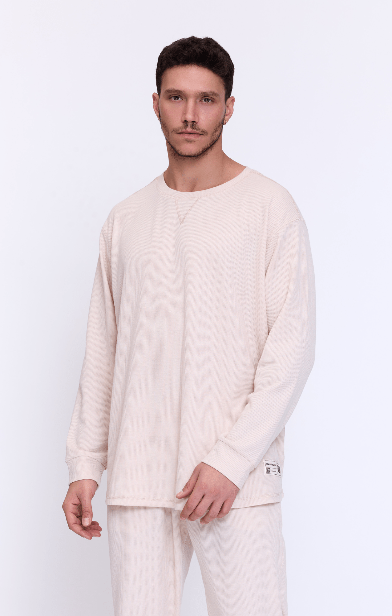 Cream - Waffle Long Shirt - GONSURFING