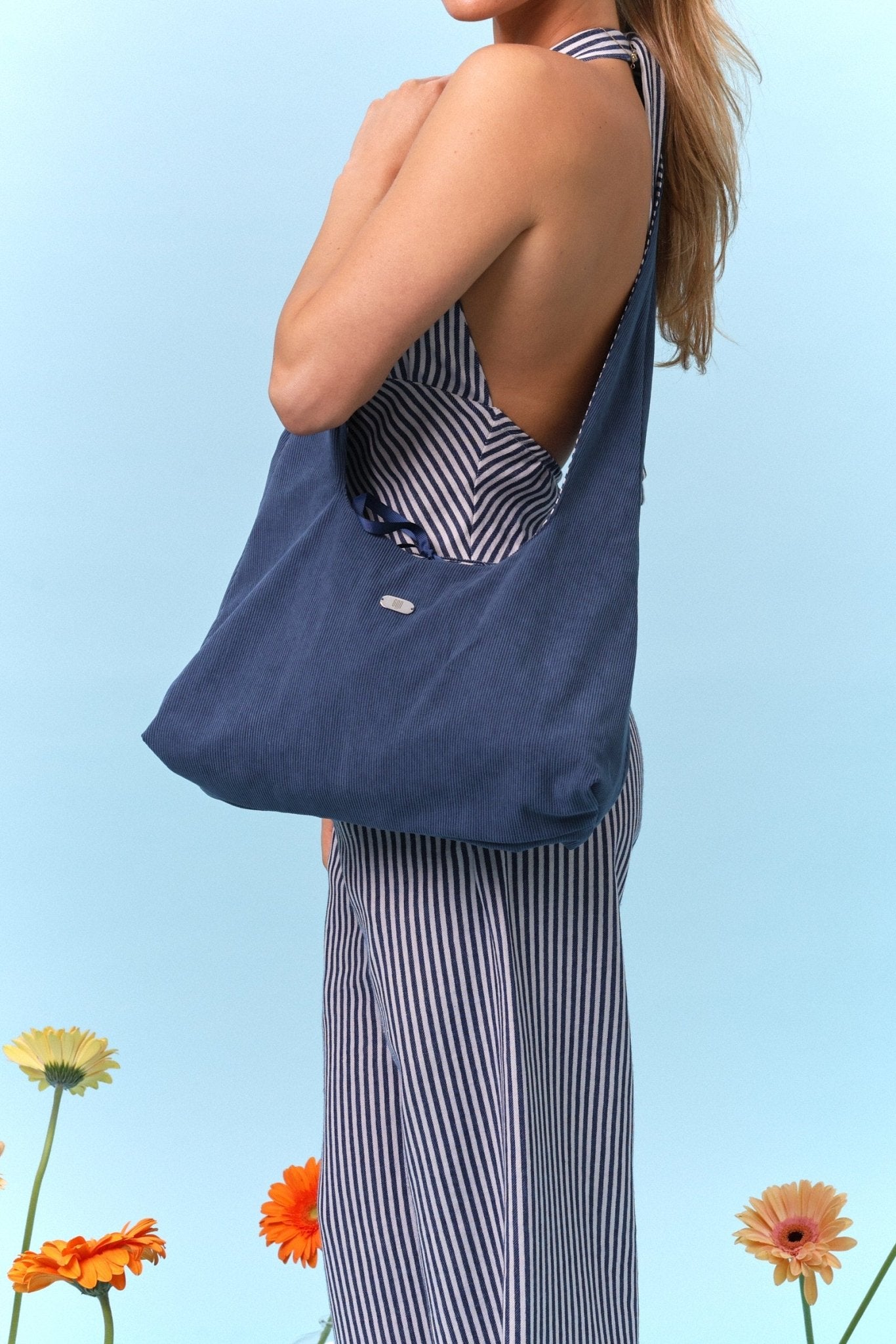 Crossbody bag - Blue / Blue Stripe - GON