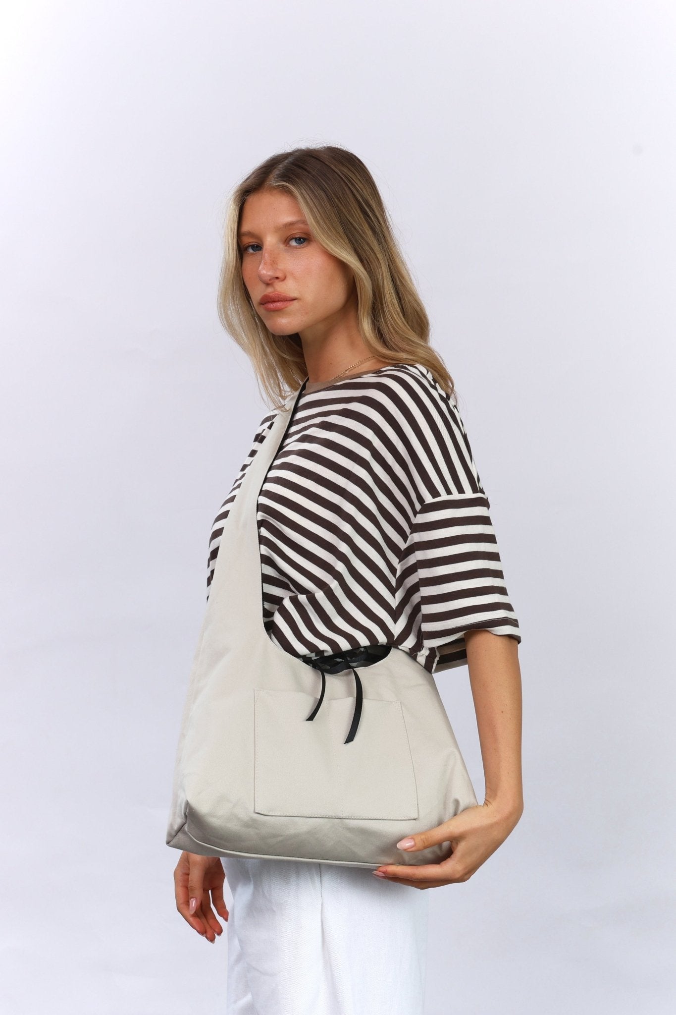 Crossbody bag - Stone / Black Floral - GON