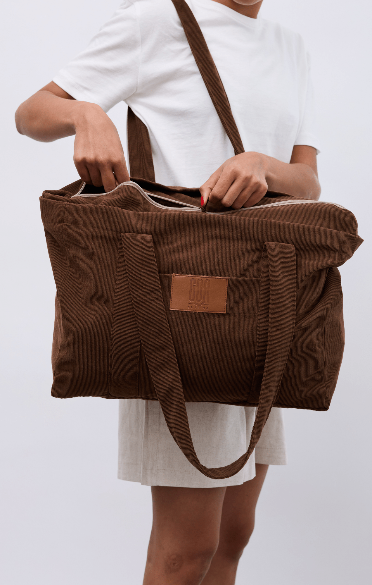 Dark Brown - Corduroy Bag - GONSURFING