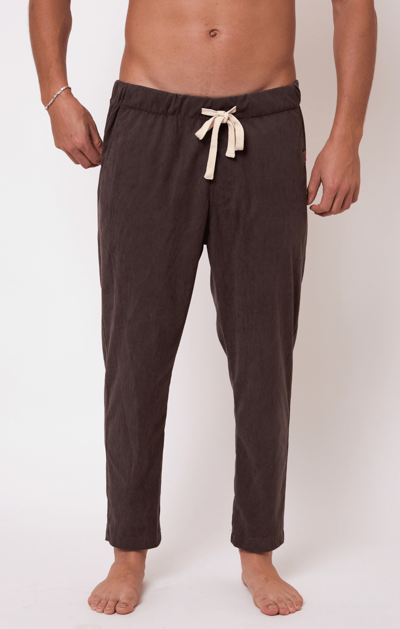Dark Brown - Corduroy Long Pants - GONSURFING