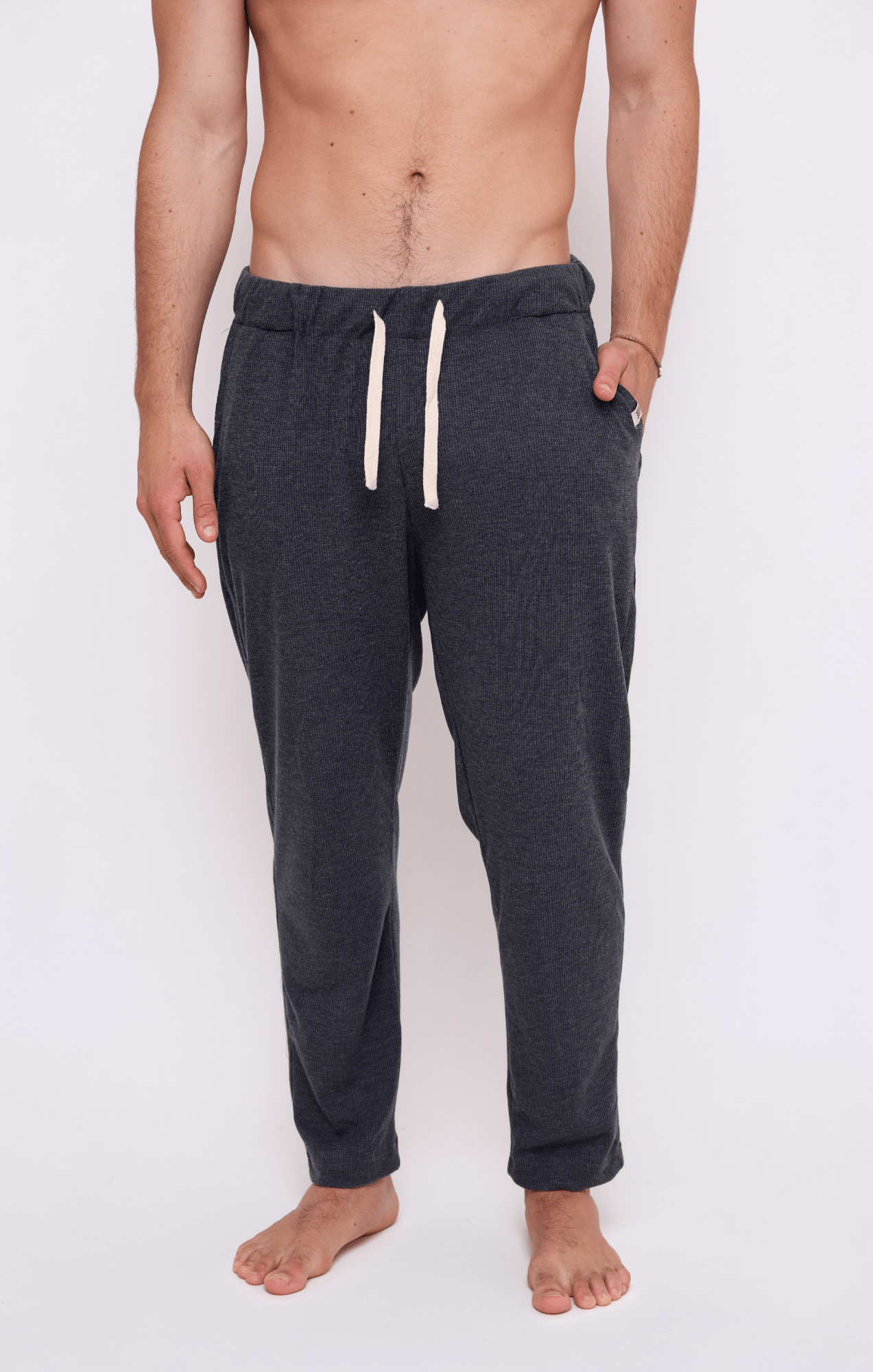 Dark Gray - Waffle Unisex Long Pants - GONSURFING