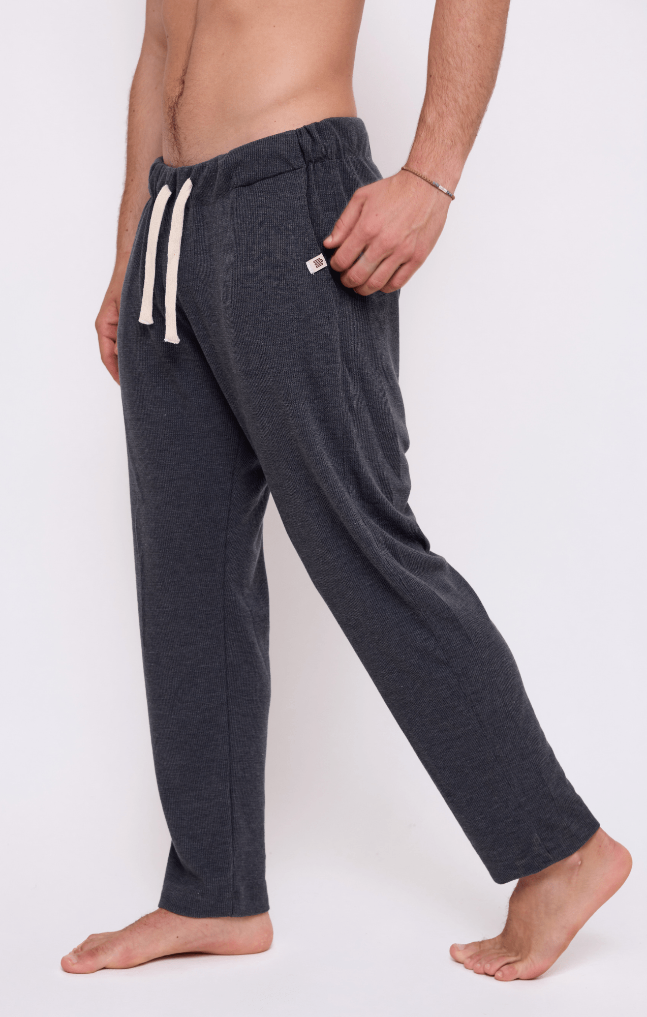 Dark Gray - Waffle Unisex Long Pants - GONSURFING