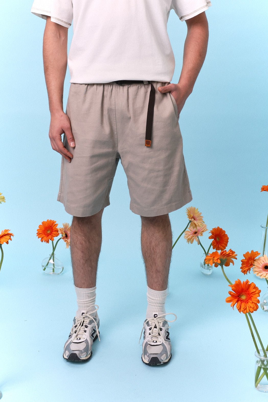 Drill Bermuda Shorts - Beige - GON