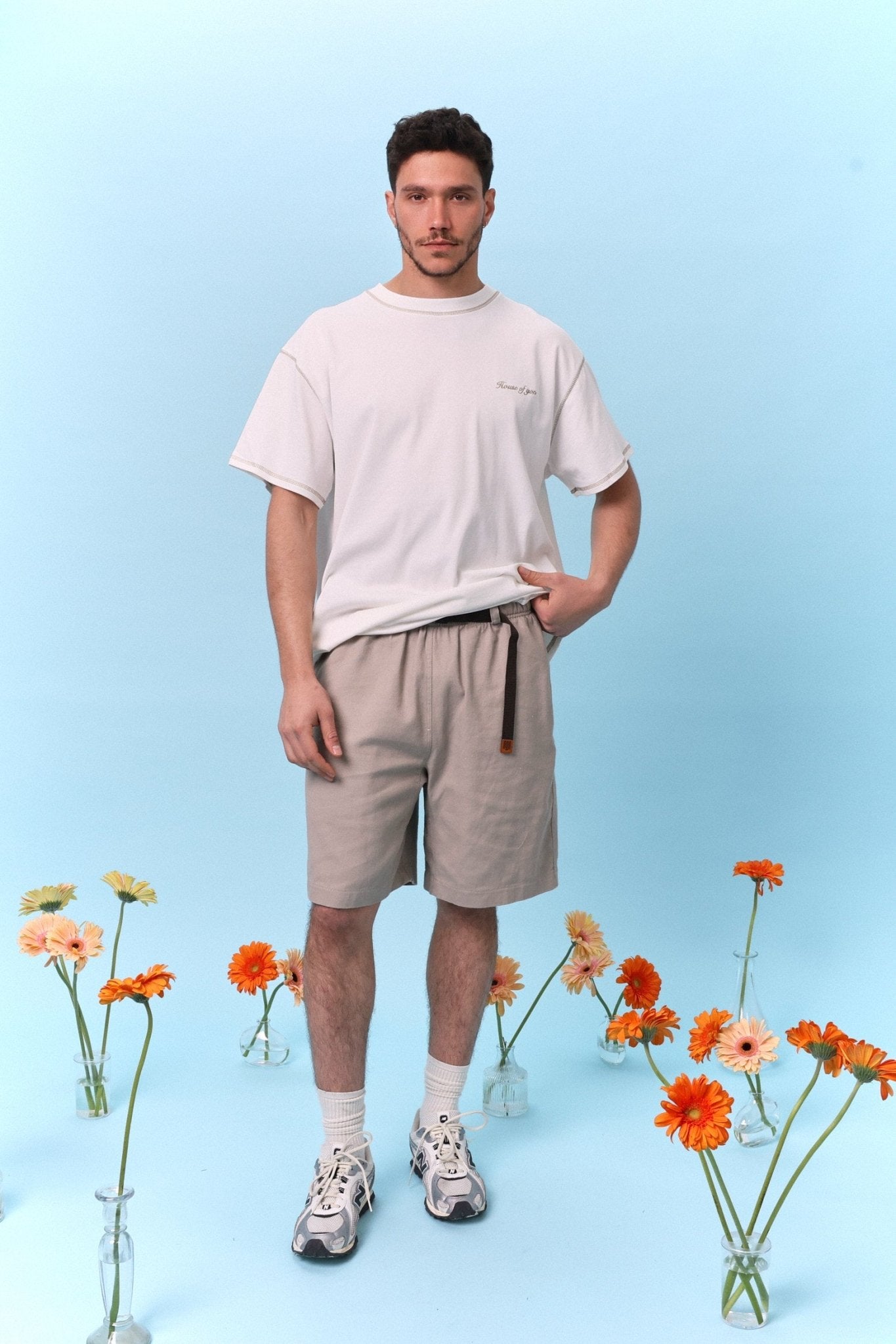 Drill Bermuda Shorts - Beige - GON