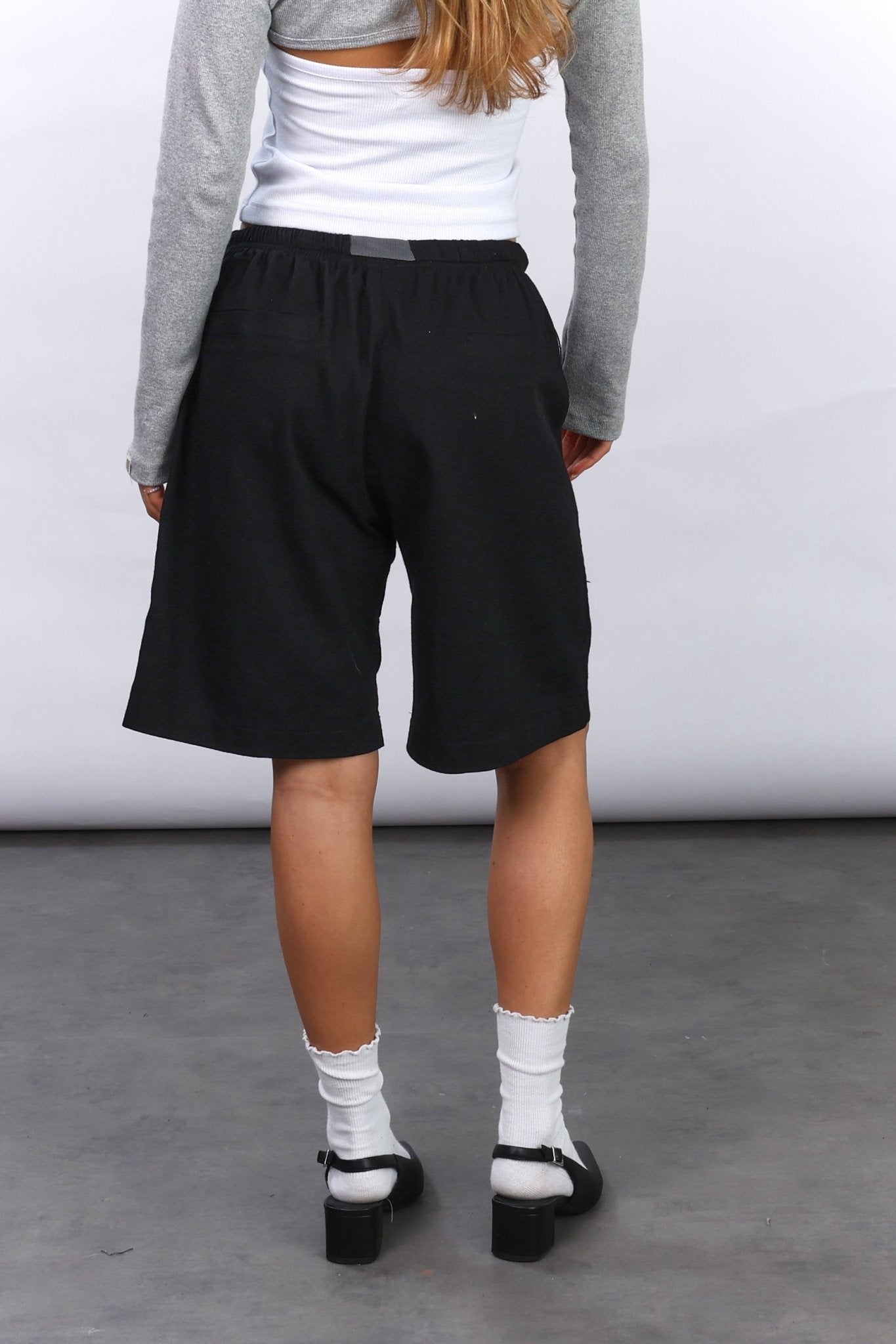 Drill Bermuda Shorts - Black - GON