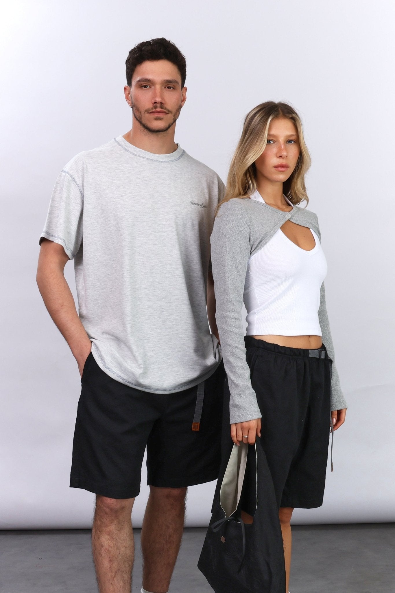 Drill Bermuda Shorts - Black - GON