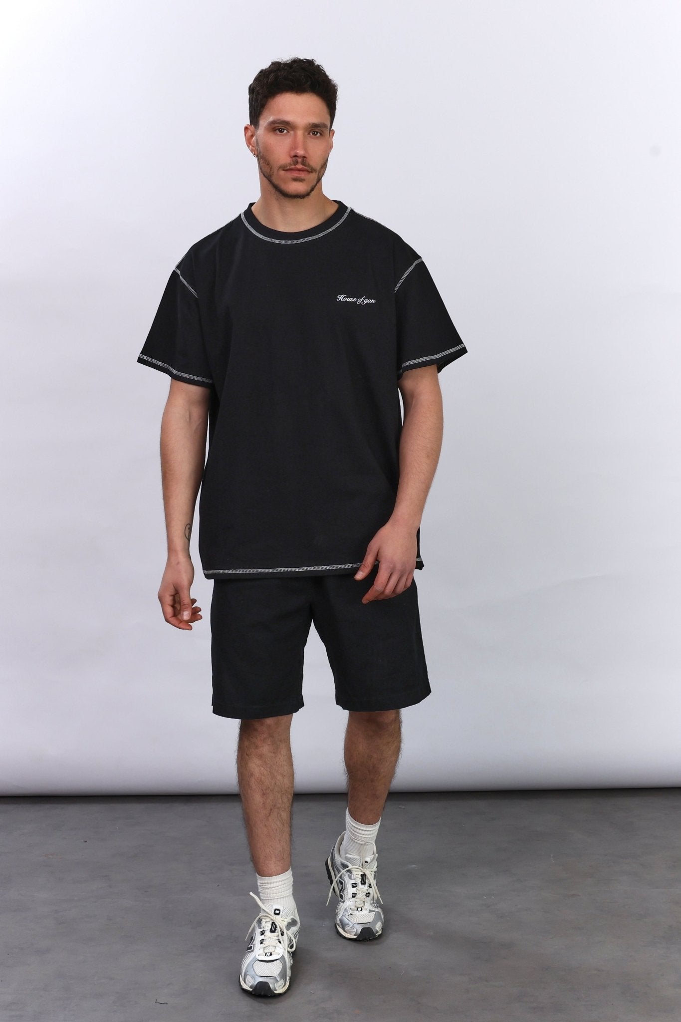 Drill Bermuda Shorts - Black - GON