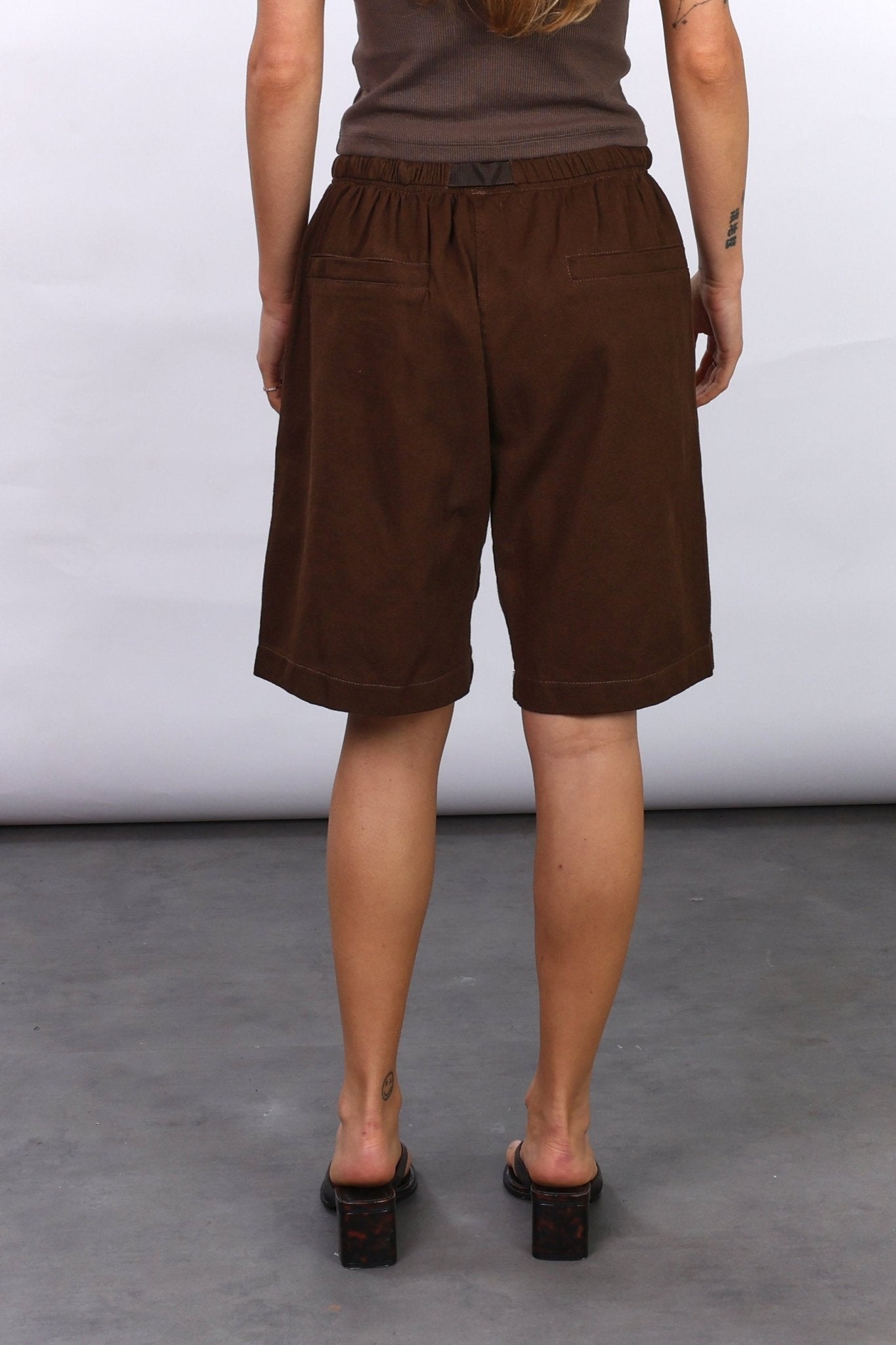 Drill Bermuda Shorts - Brown - GON
