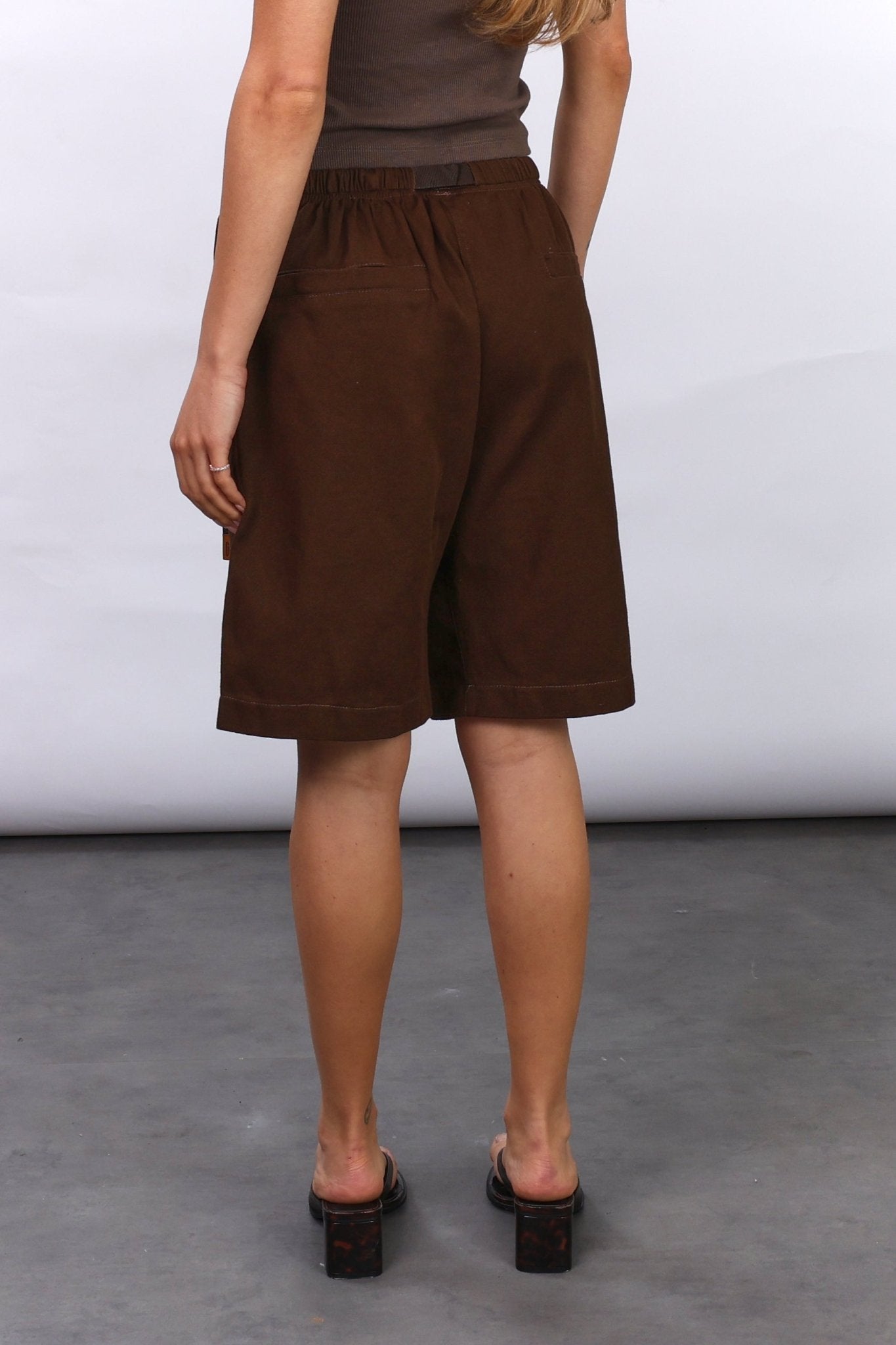 Drill Bermuda Shorts - Brown - GON