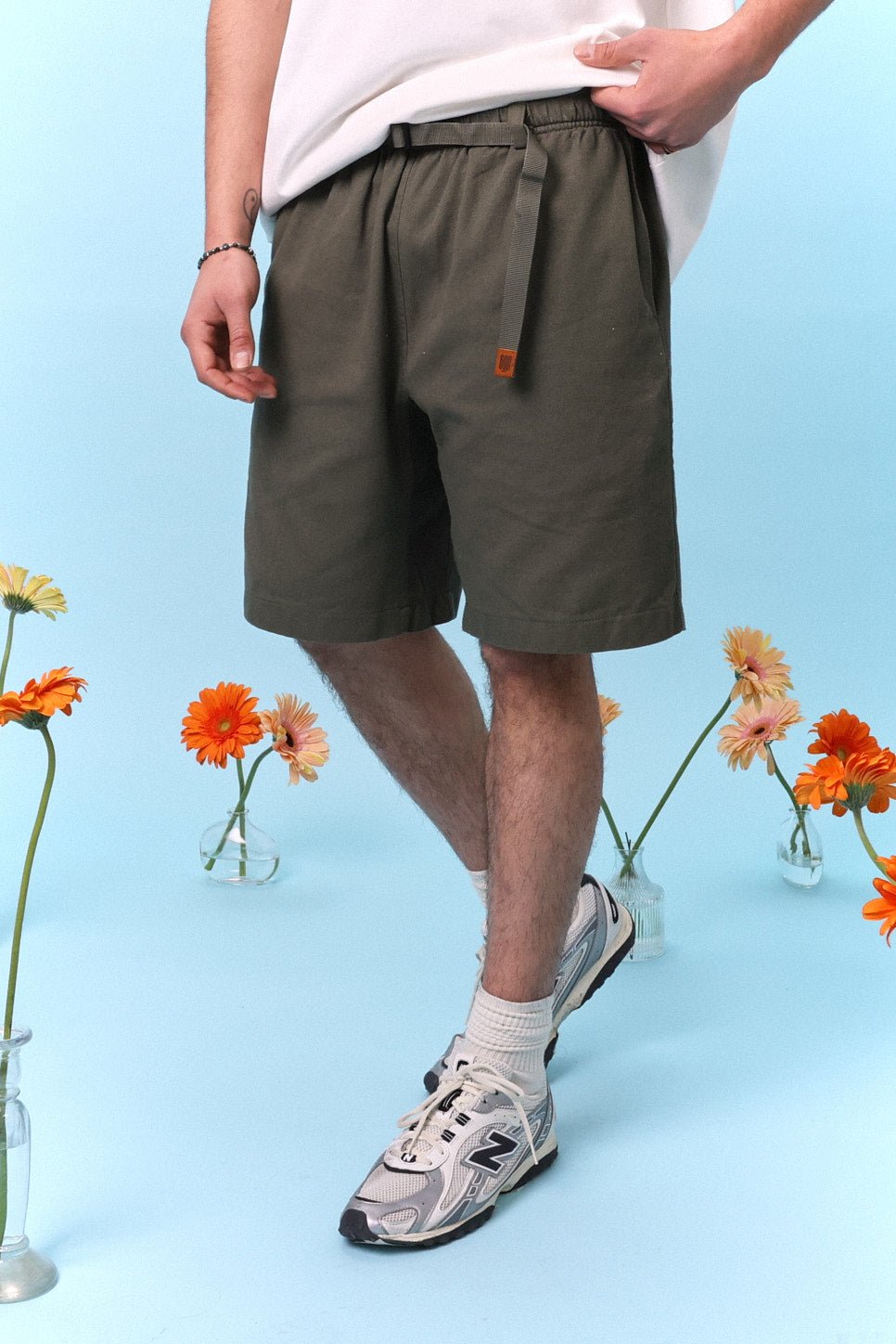 Drill Bermuda Shorts - Green - GON