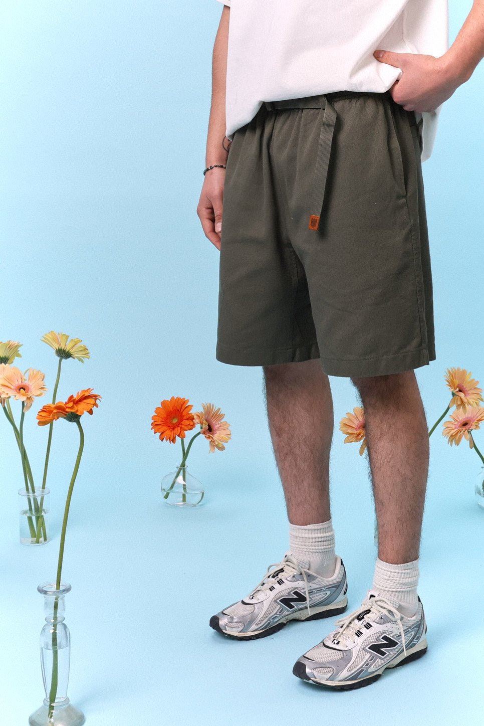 Drill Bermuda Shorts - Green - GON