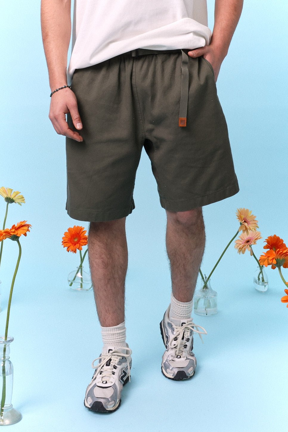 Drill Bermuda Shorts - Green - GON