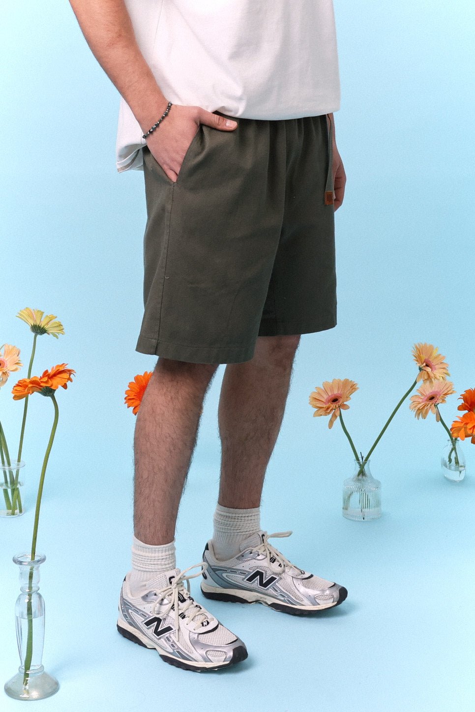 Drill Bermuda Shorts - Green - GON