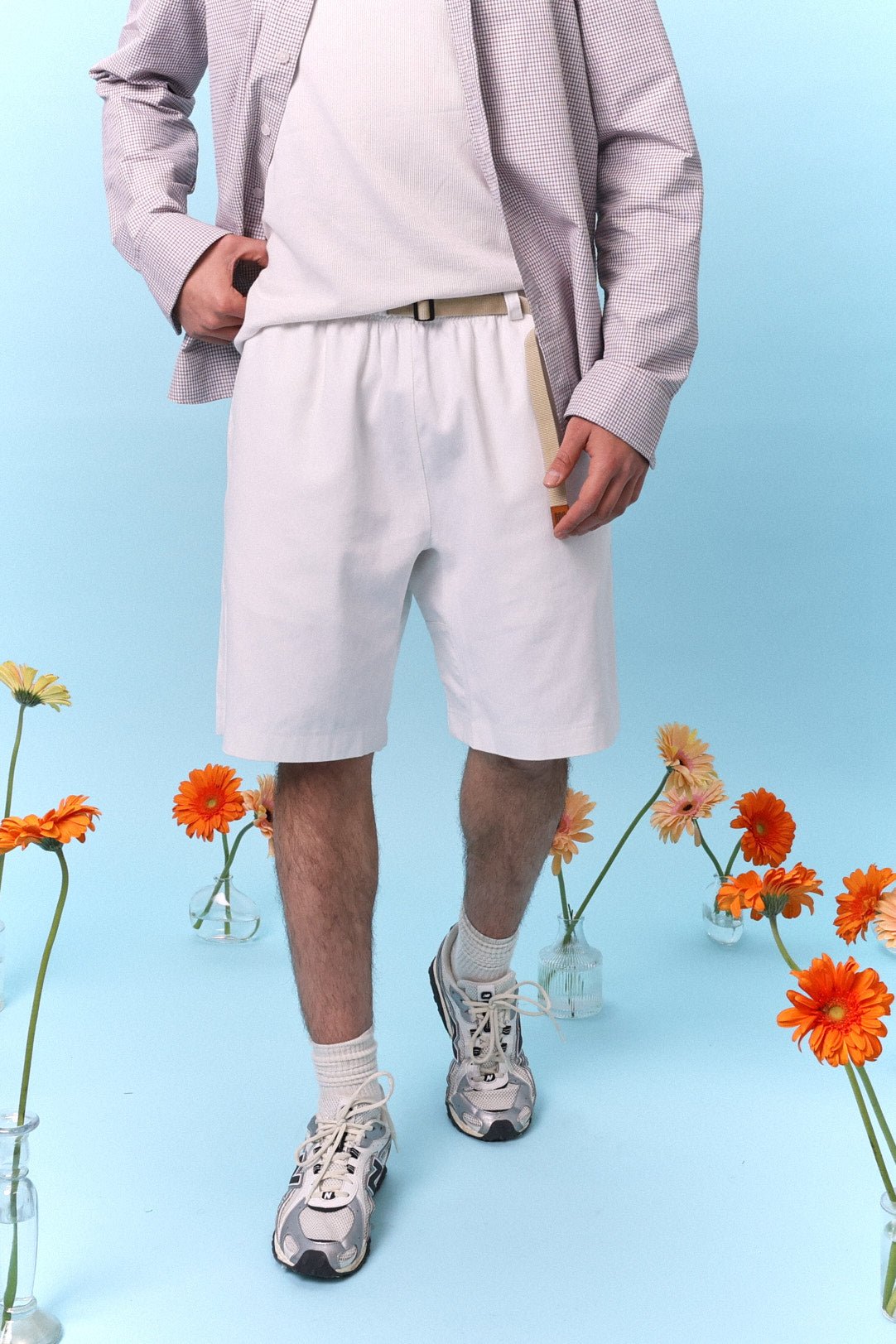 Drill Bermuda Shorts - Off White - GON