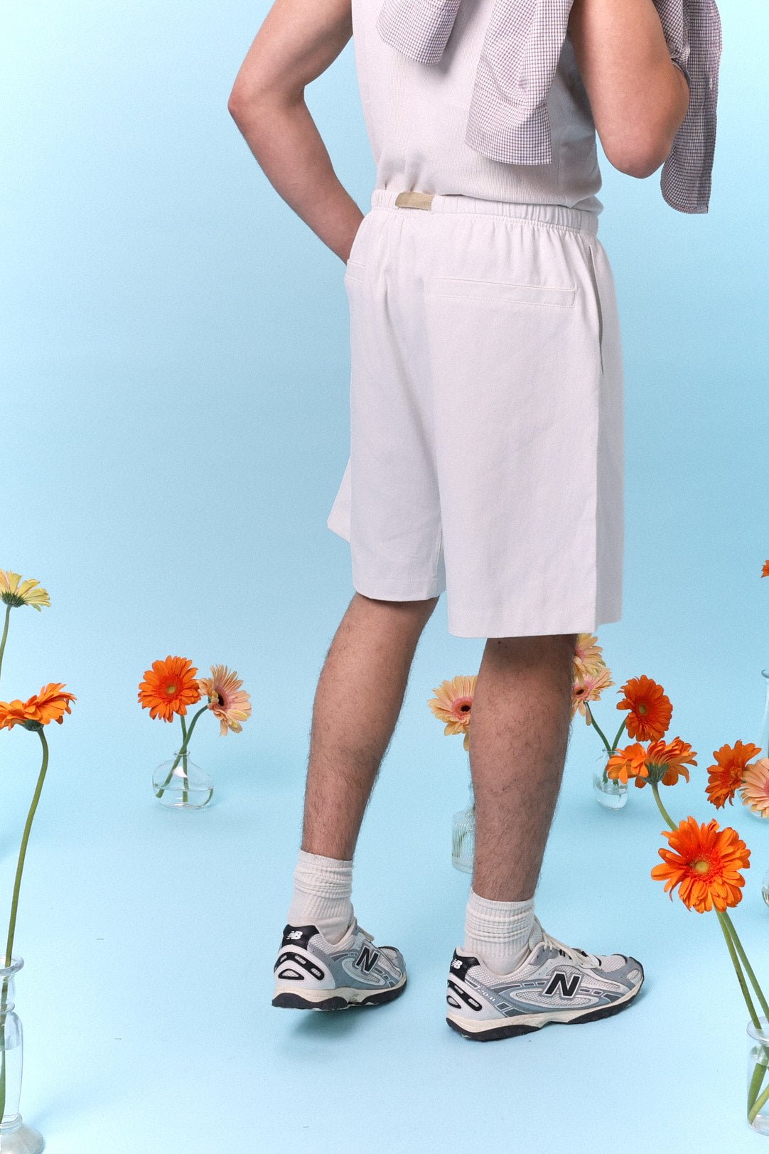 Drill Bermuda Shorts - Off White - GON