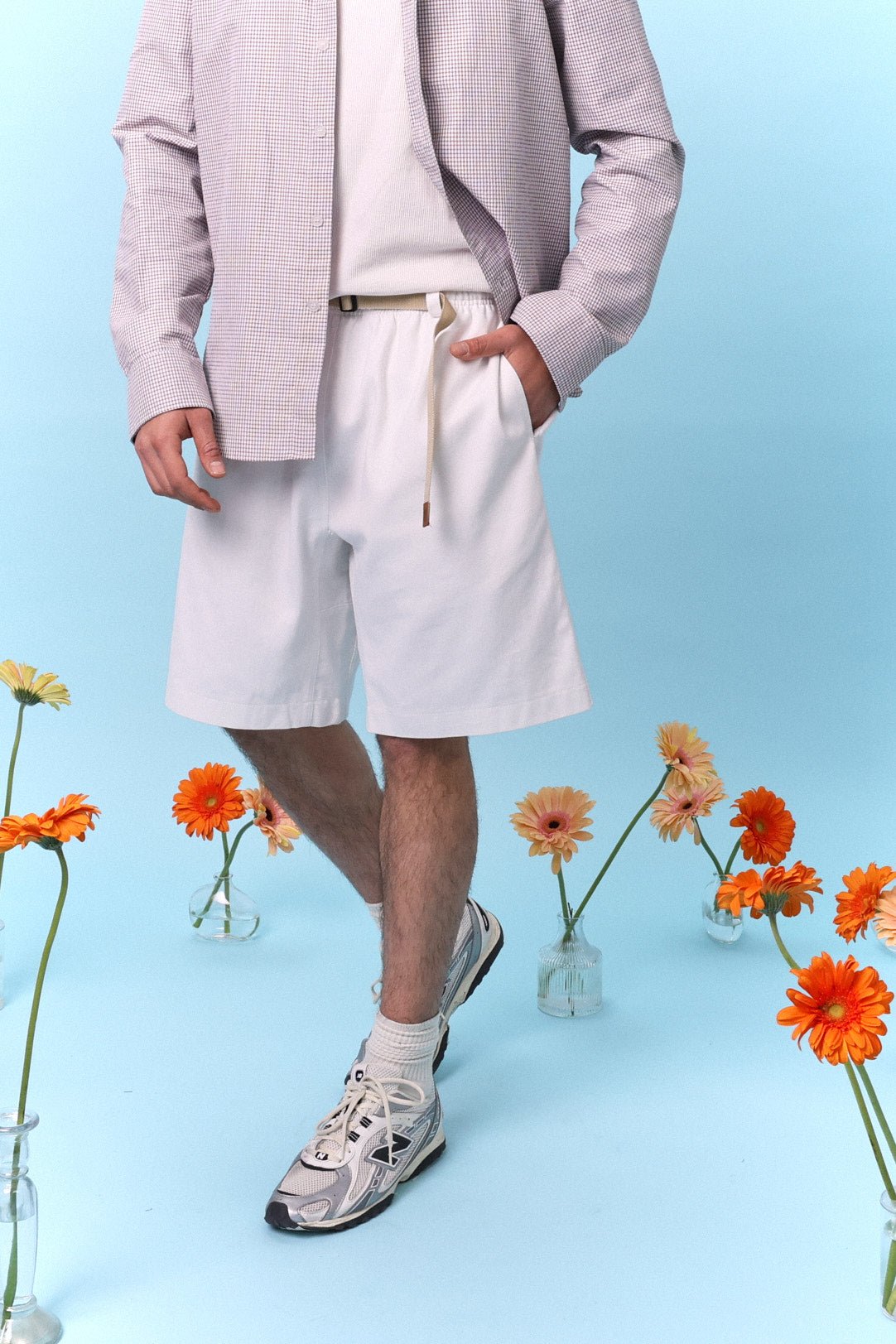 Drill Bermuda Shorts - Off White - GON