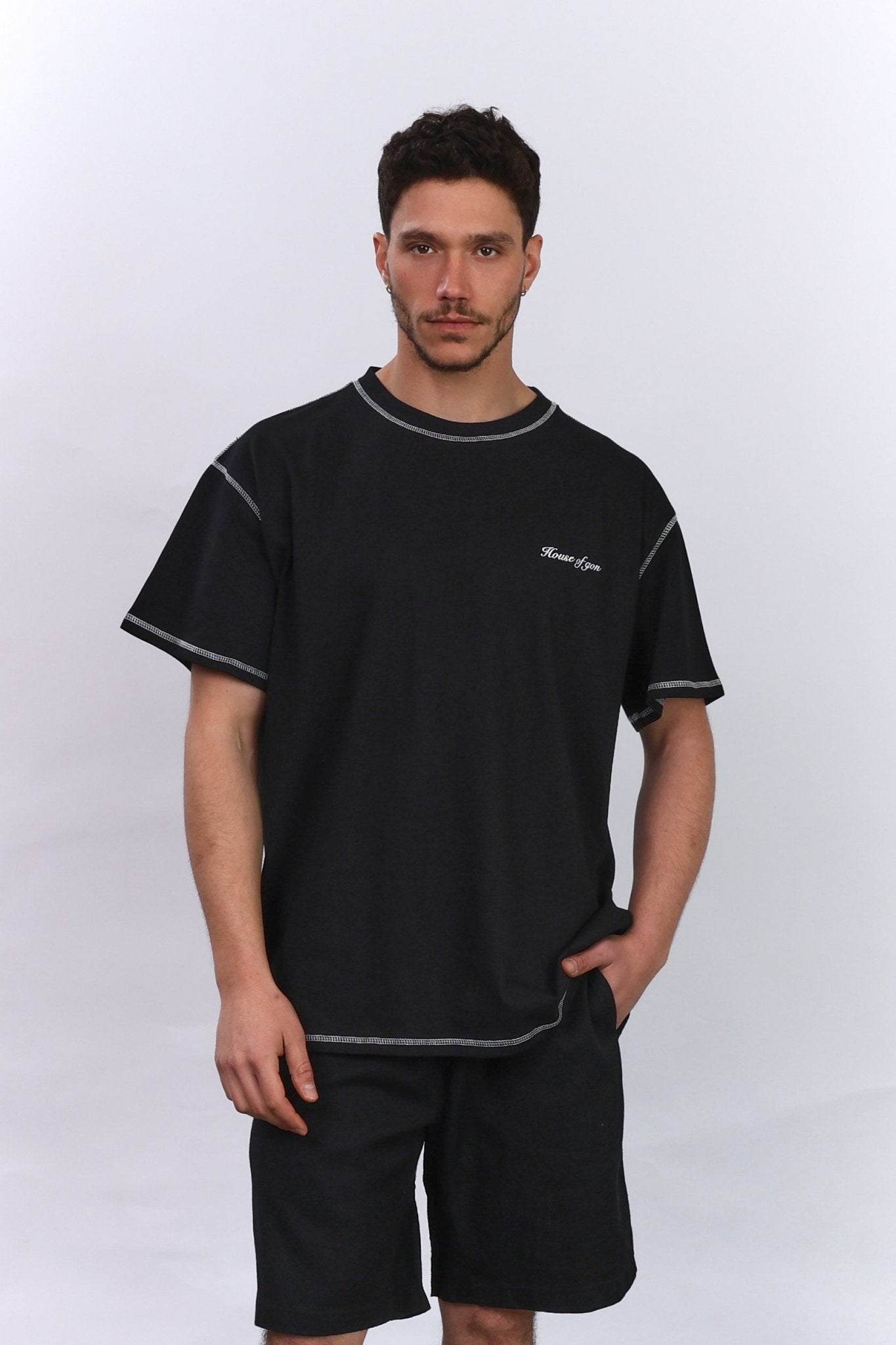 Flatlock Tee – Black - GON