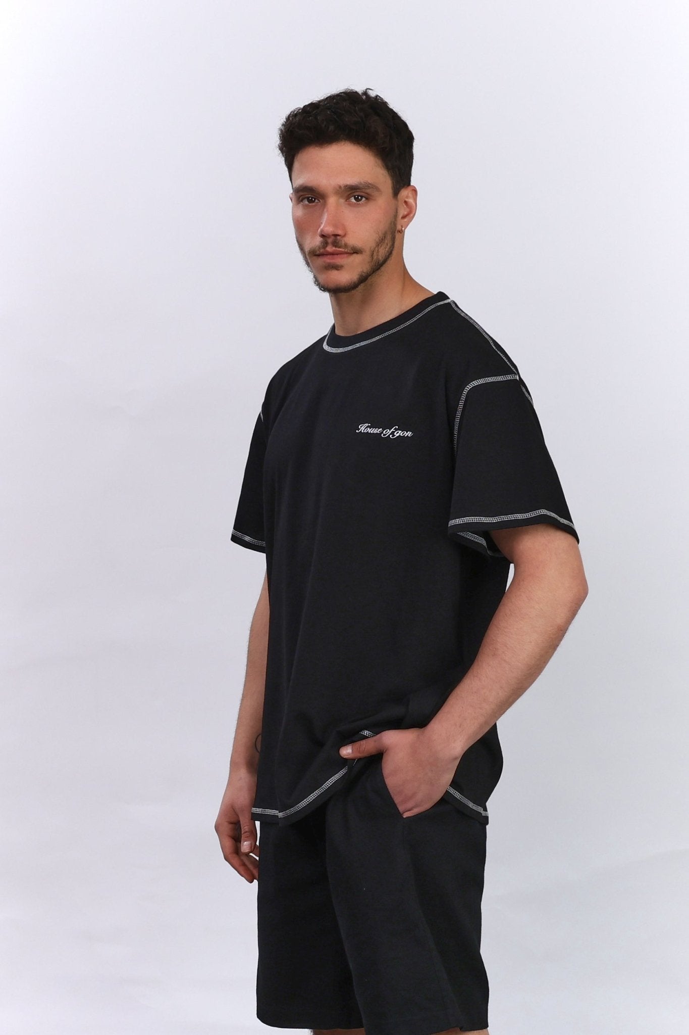 Flatlock Tee – Black - GON