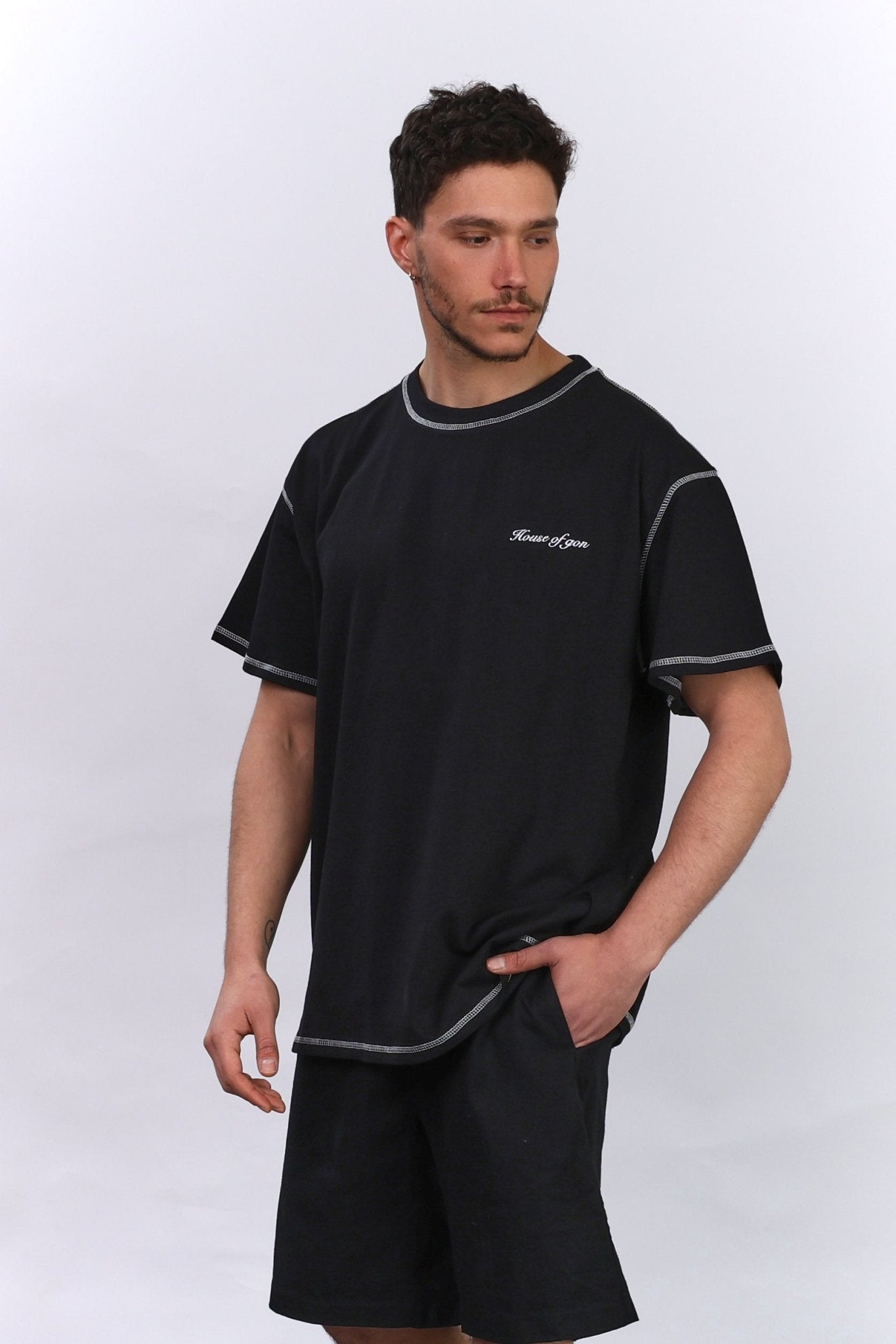 Flatlock Tee – Black - GON